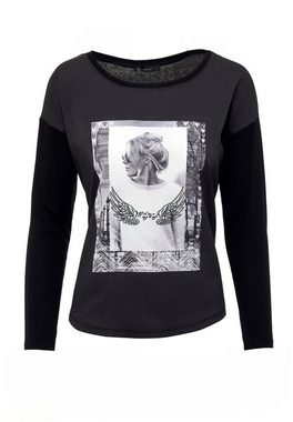 Decay Langarmshirt mit eleganter Perlen-Applikation