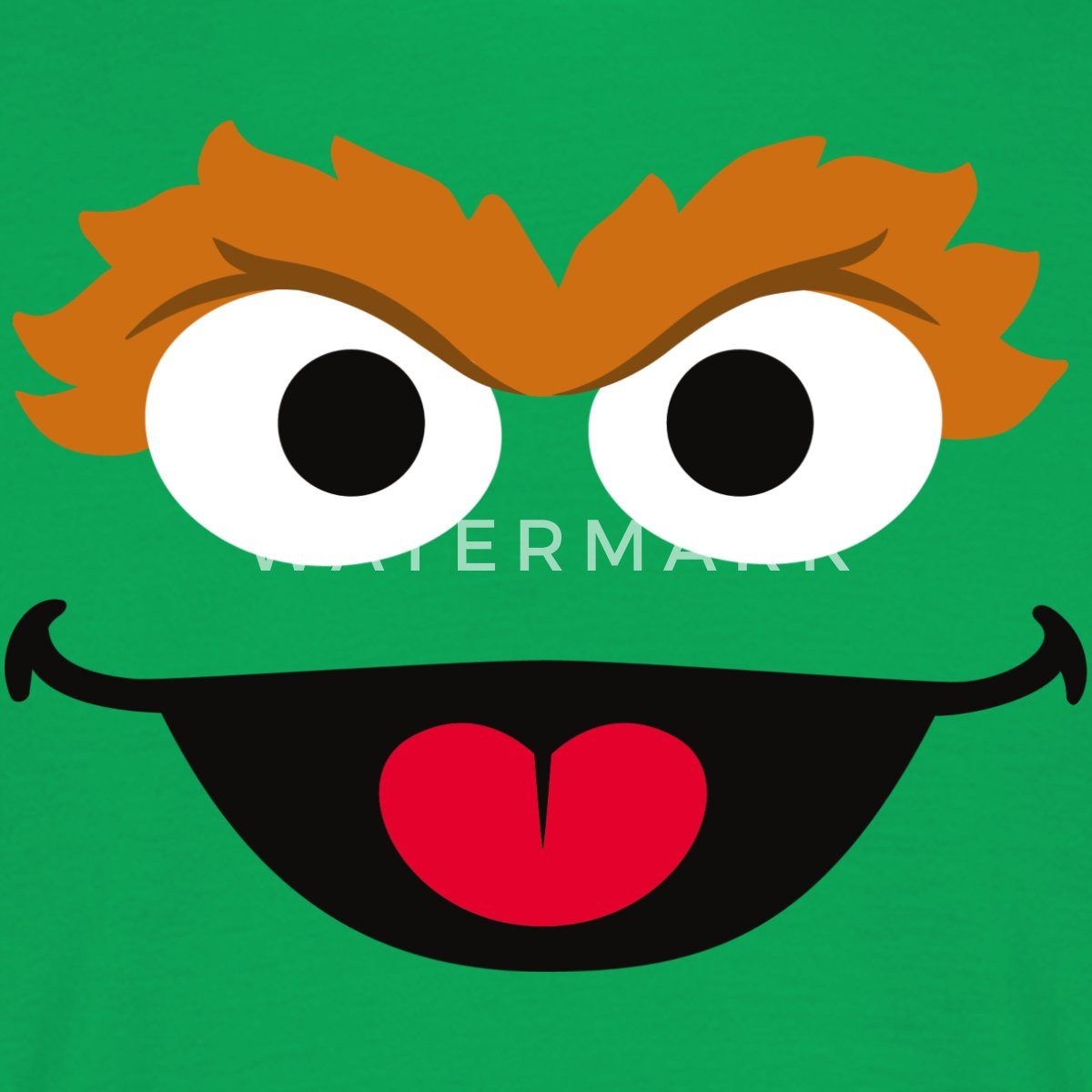 Spreadshirt T-Shirt Sesamstraße Oscar Kostüm Gesicht Karneval Männer T-Shirt (1-tlg)