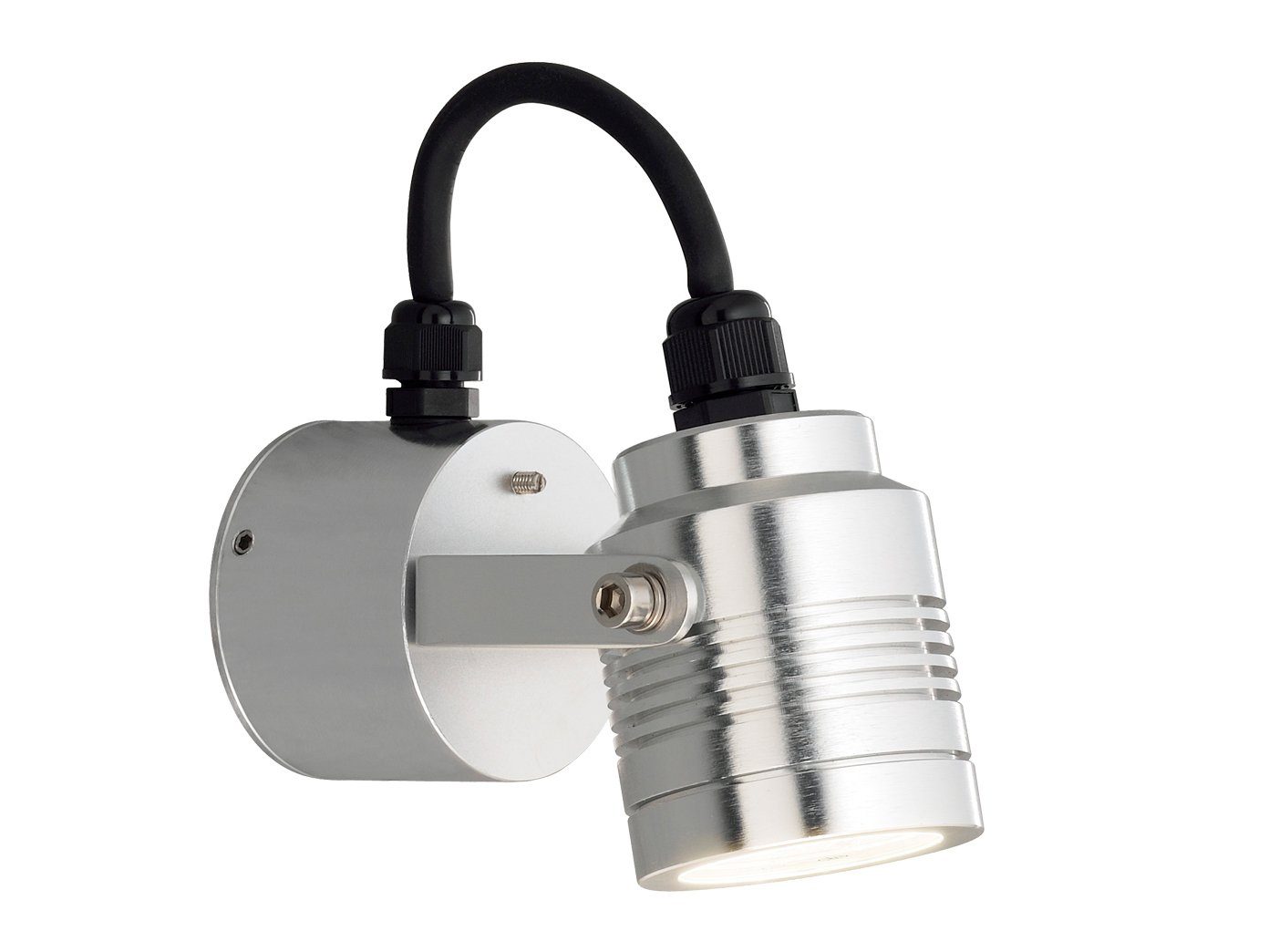 KONSTSMIDE LED Außen-Wandleuchte, LED fest integriert, Warmweiß, kleiner Wand-strahler, Fassadenbeleuchtung Hauswand IP54, Höhe 13cm