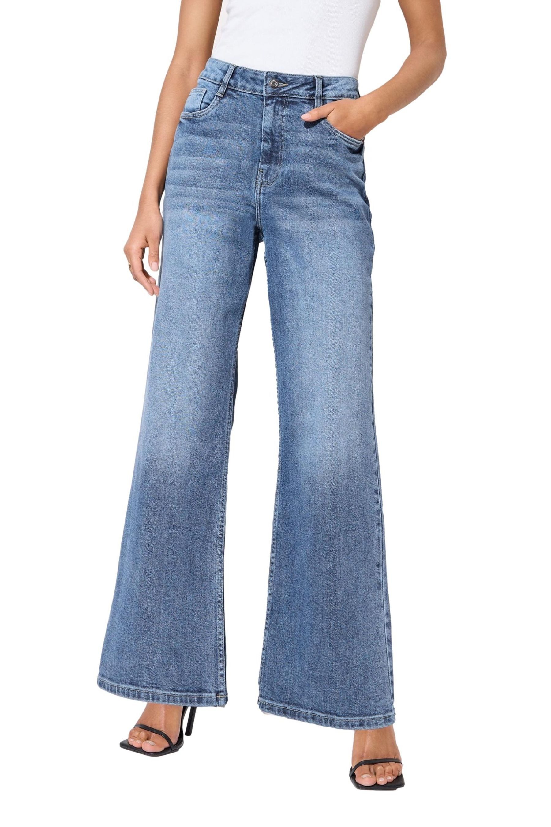 Weite Jeans Friends Like These Jeans, weites Bein, Kurzgröße