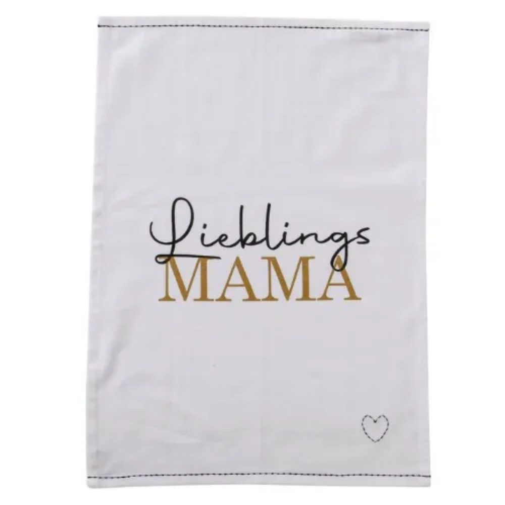 BOLTZE Geschirrtuch Lieblings Mama weiß/schwarz aus Baumwolle