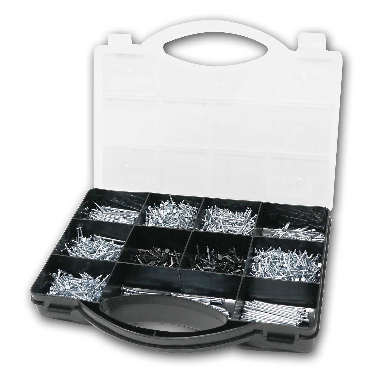 world-trading-net Stahlnagel Stahlnagel-Sortiment 2000-teilig, 11 Nageltypen
