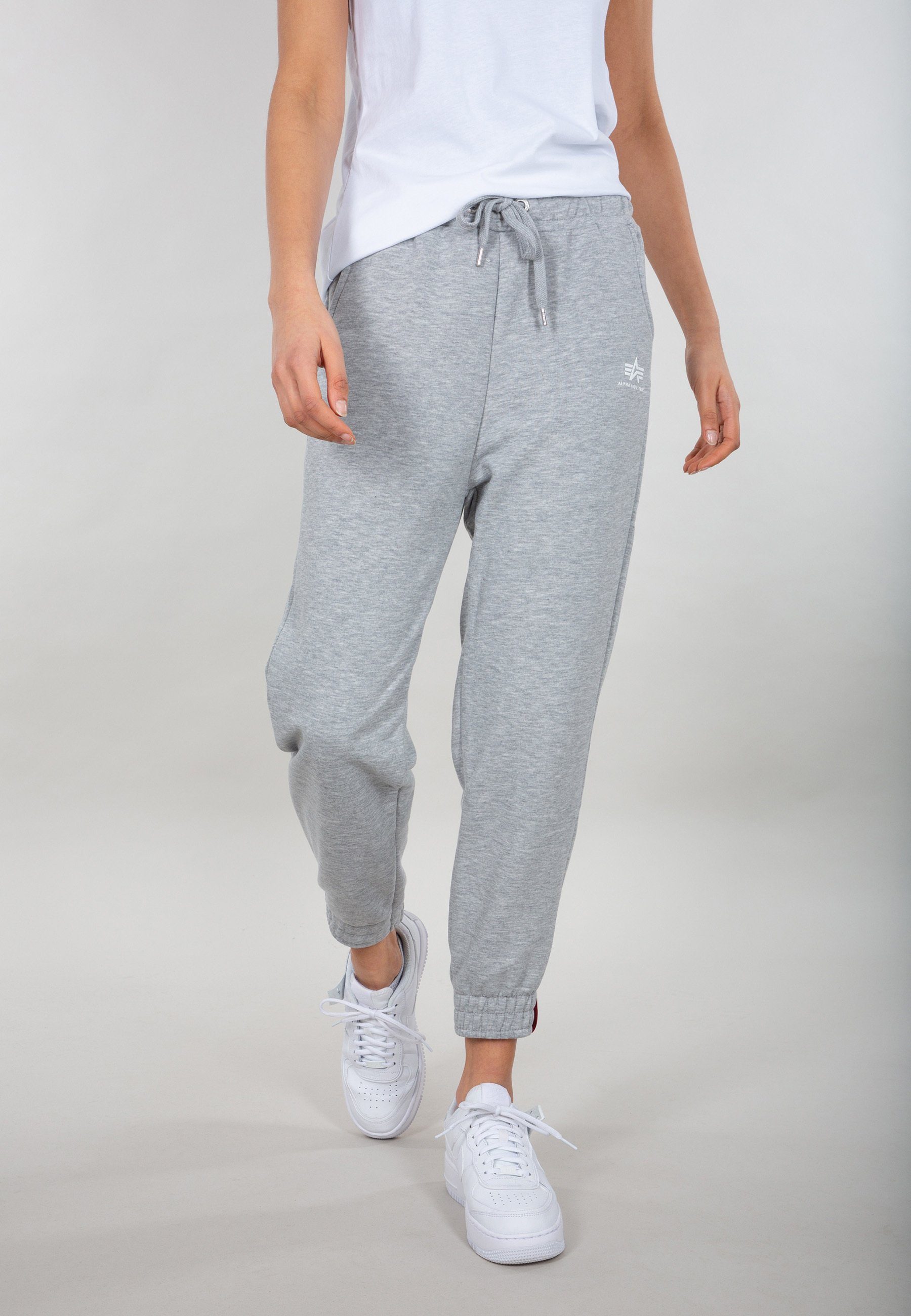 Alpha Industries Damen Plastisol Industries Jogginghose auf Druck SL linken Basic Alpha Bein dem Alpha Wmn, Jogginghose Logo