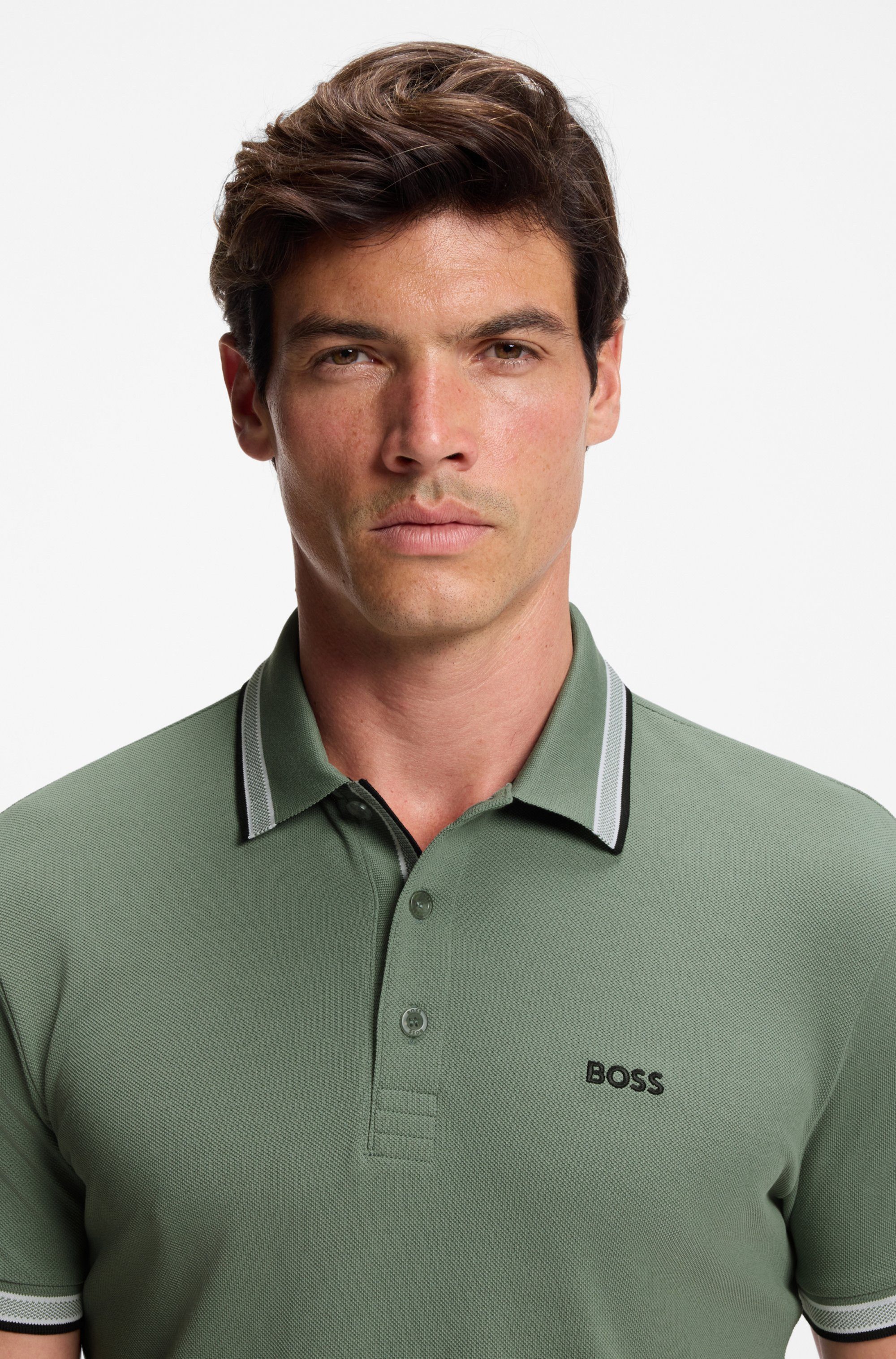 BOSS GREEN Poloshirt Paddy mit kontrastfarbenen günstig online kaufen