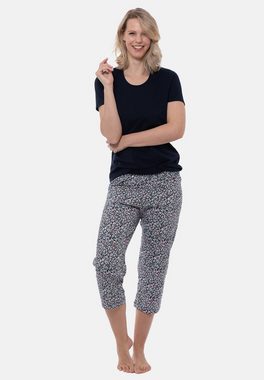 Ammann Pyjama Organic Cotton (Set, 2 tlg) Schlafanzug Kurzarm - Baumwolle - Lounge-Set aus T-Shirt und 3/4-Hose