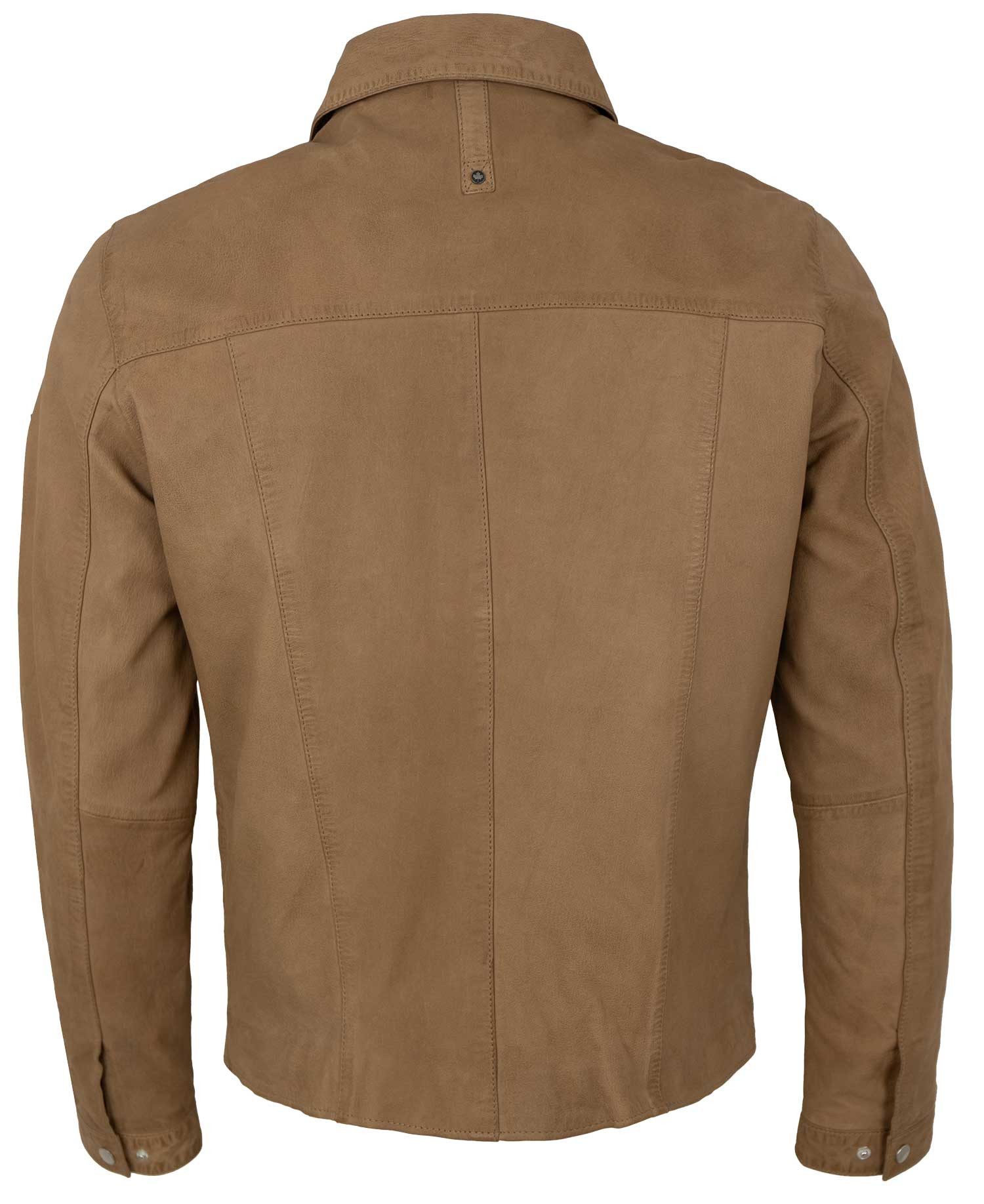 Redpoint Lederjacke Sheldon Redpoint - Herren Lederjacke Lammnubuk sand