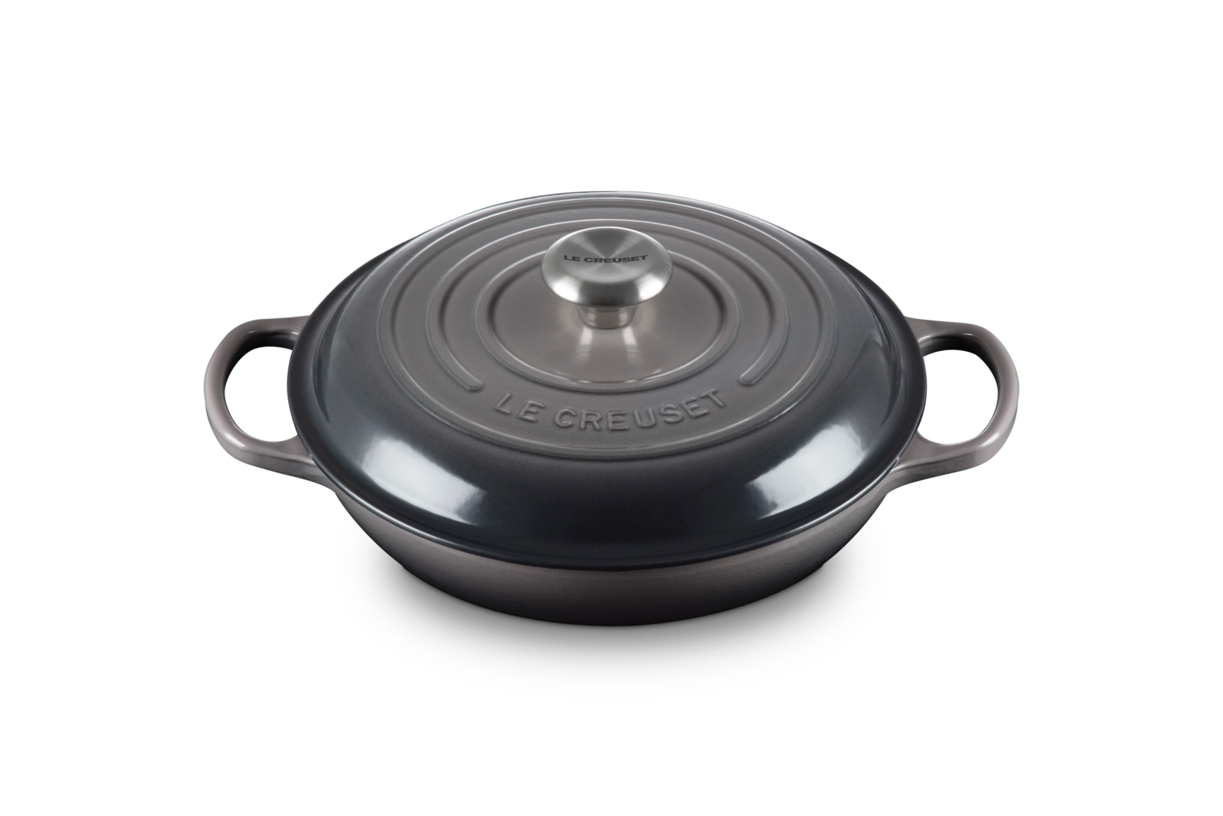 LE CREUSET Bratentopf Gourmet-Profitopf, Gusseisen, Ø 26 cm, 4,2 l, 4,21 kg, Flint, 21180264442430