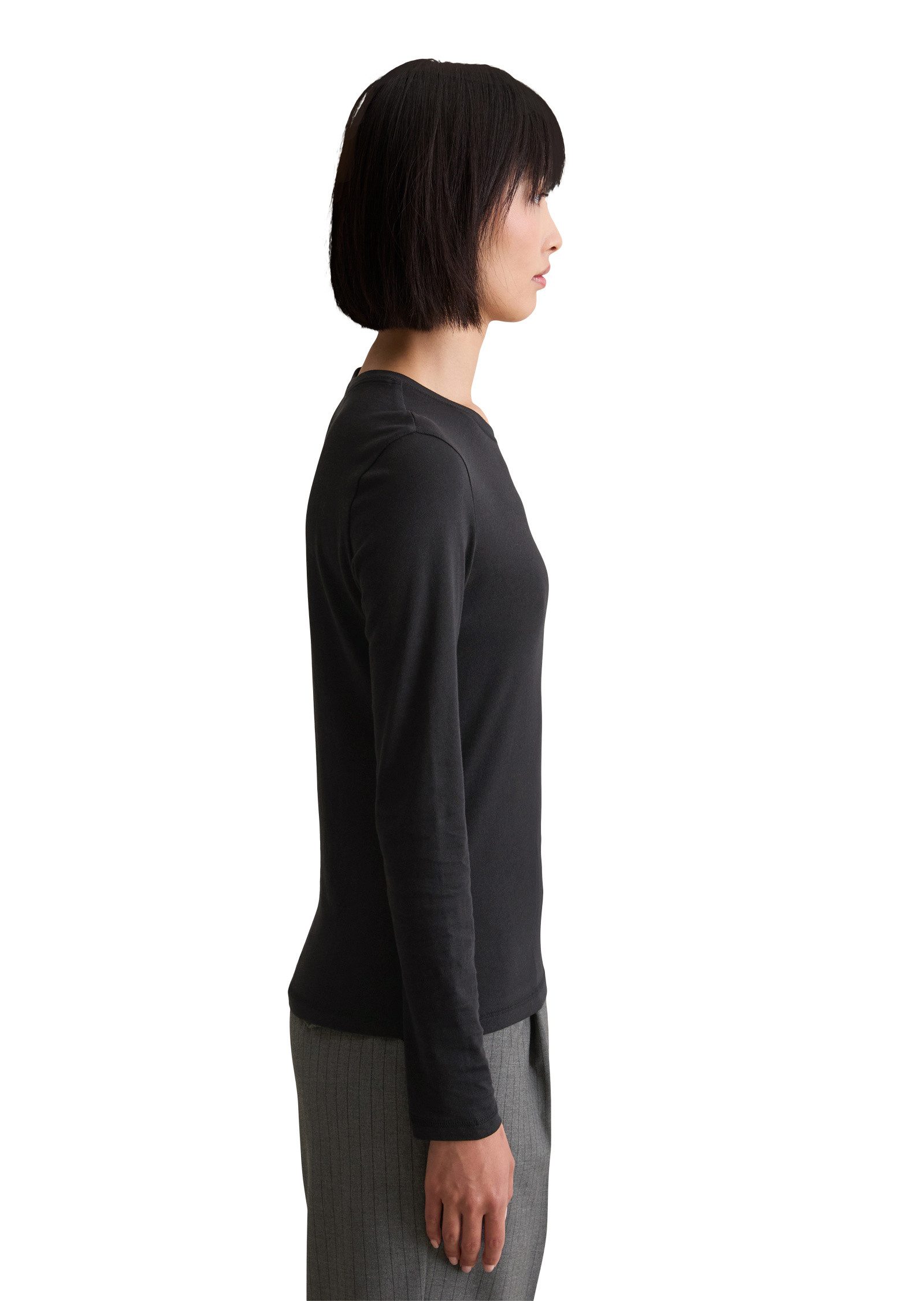 Marc O'Polo DENIM Langarmshirt aus softem Bio-Baumwoll-Mix günstig online kaufen