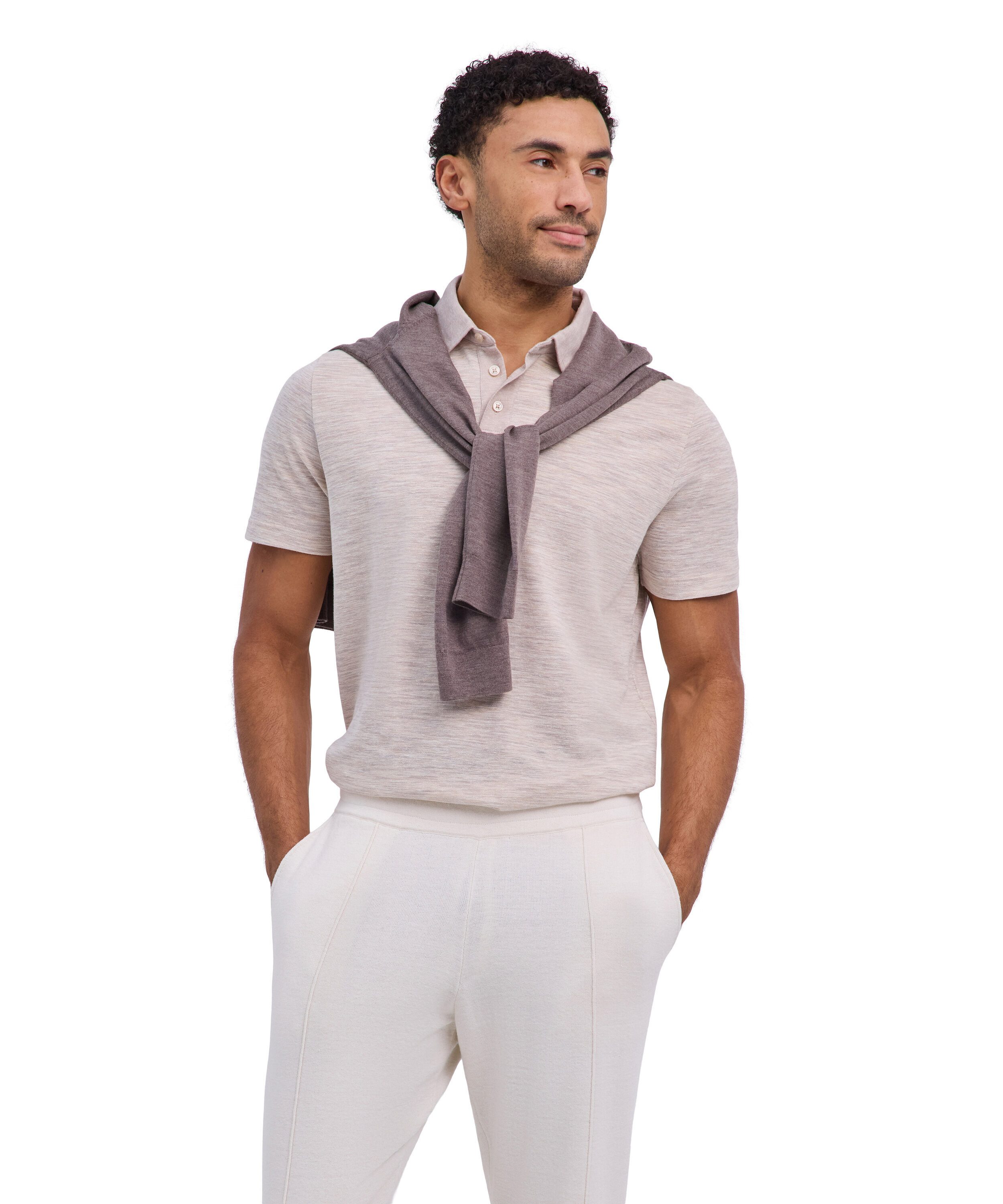 FALKE Poloshirt Cotton Linen Polo Shirt (1-tlg., 1)