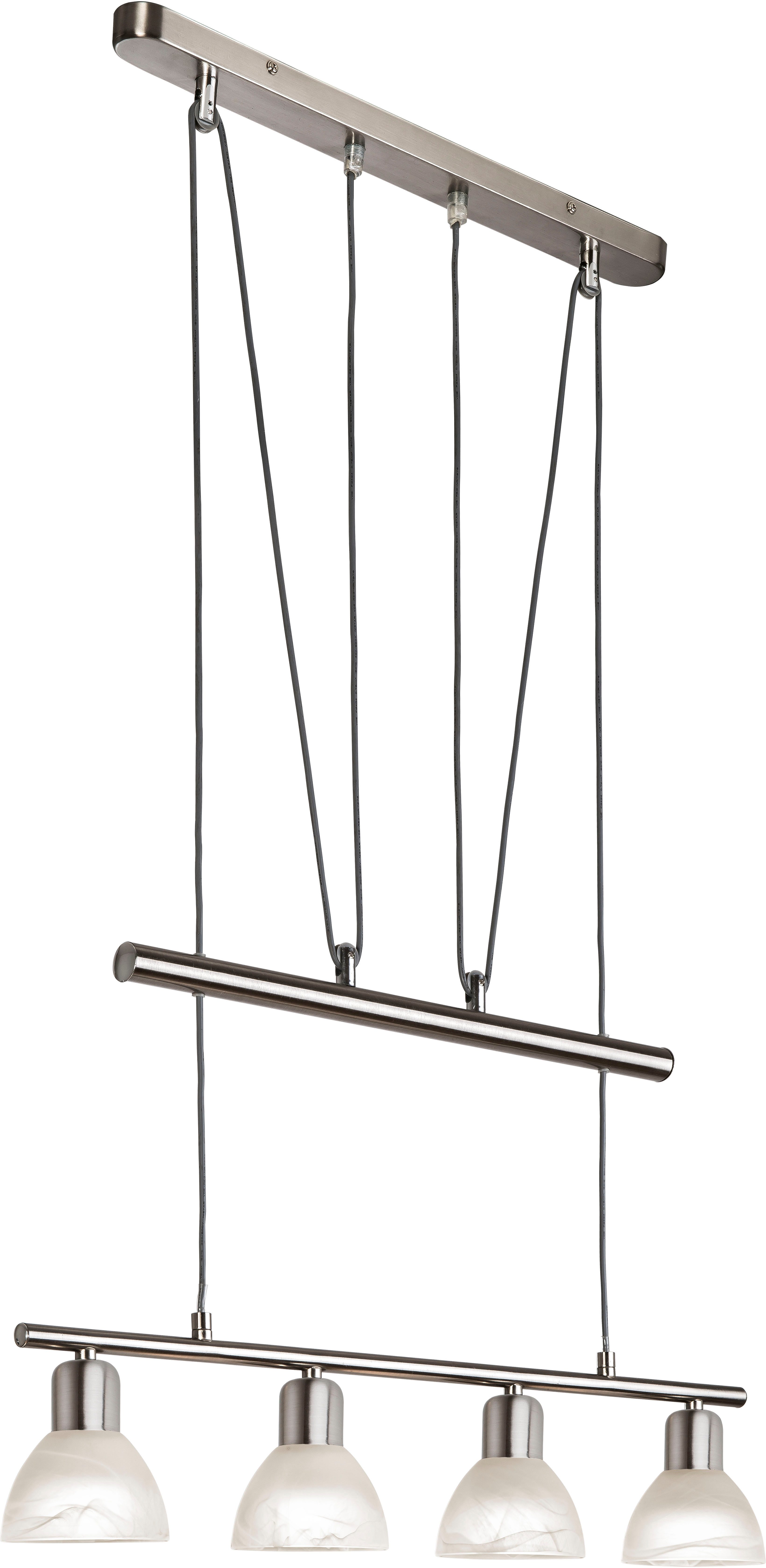 NOWA Hängeleuchte DAYTONA, Leuchtmittel wechselbar, Warmweiß, Pendelleuchte, Hängelampe, Dekor, alabaster, Esstisch, Essbereich