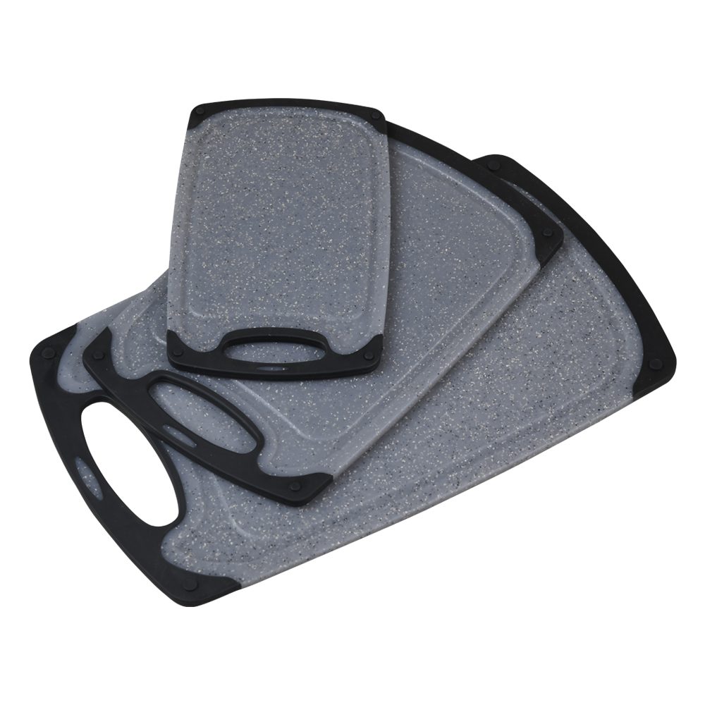 KESPER® Schneidebrett Brett mit "RUTSCH-STOPP", Kunststoff, (Set, 3-St)