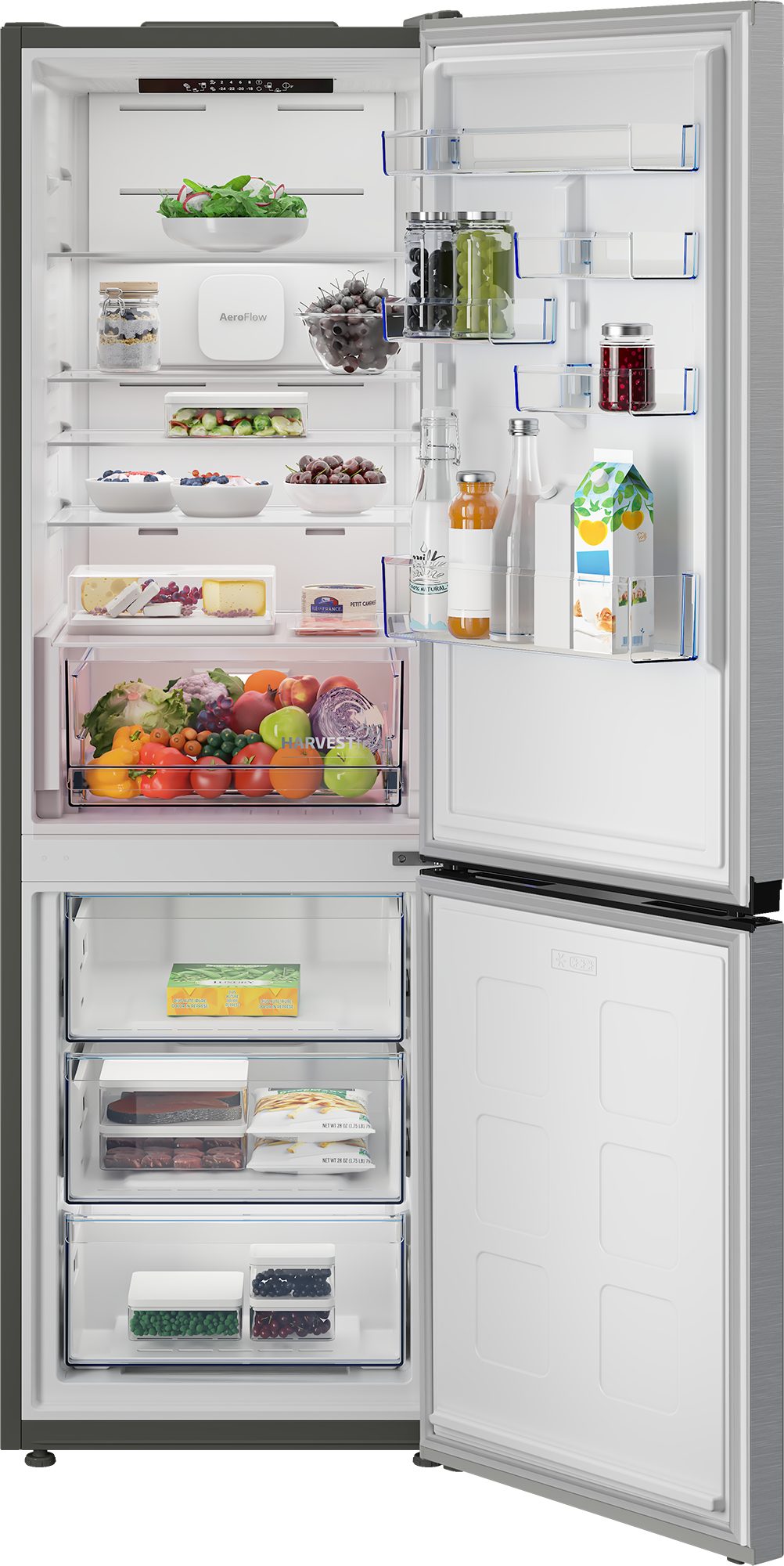 BEKO Kühl-/Gefrierkombination B5RCNA376HXB, 186,5 cm hoch, 59,5 cm breit, Volle Kapazität – ohne Abtauen