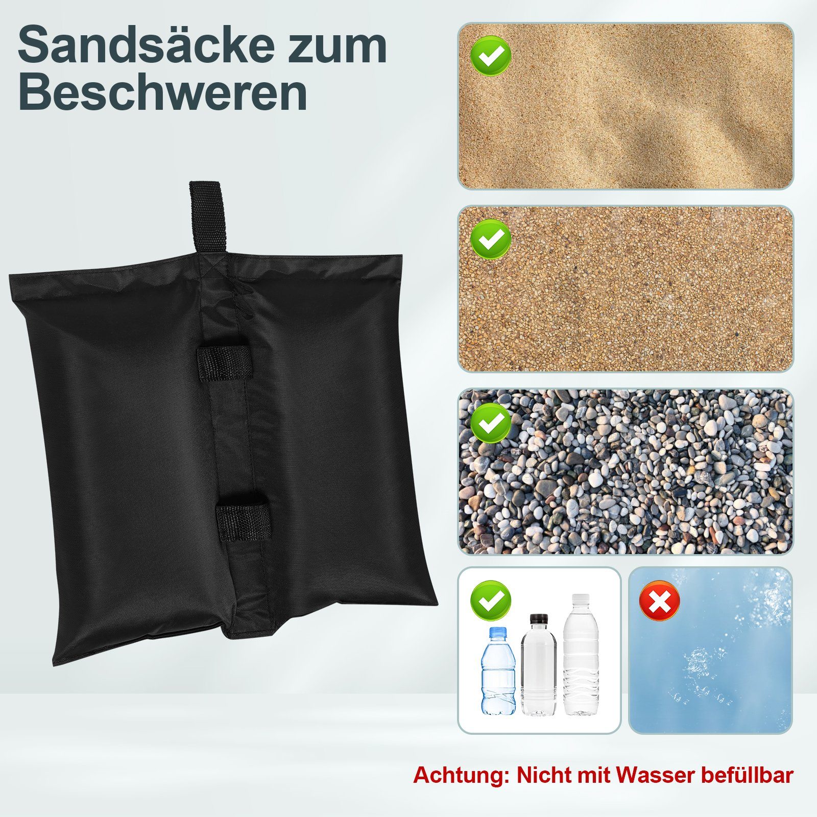 Woltu Pavillon-Sandsäcke, (4-tlg), Pavillon Gewichte 4er günstig online kaufen
