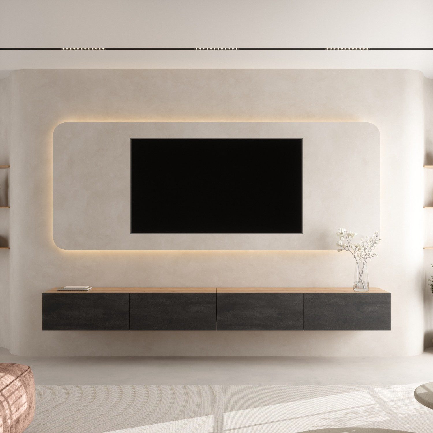 Planetmöbel TV-Board WEST (TV Lowboard, Fernsehschrank hängend oder stehend günstig online kaufen