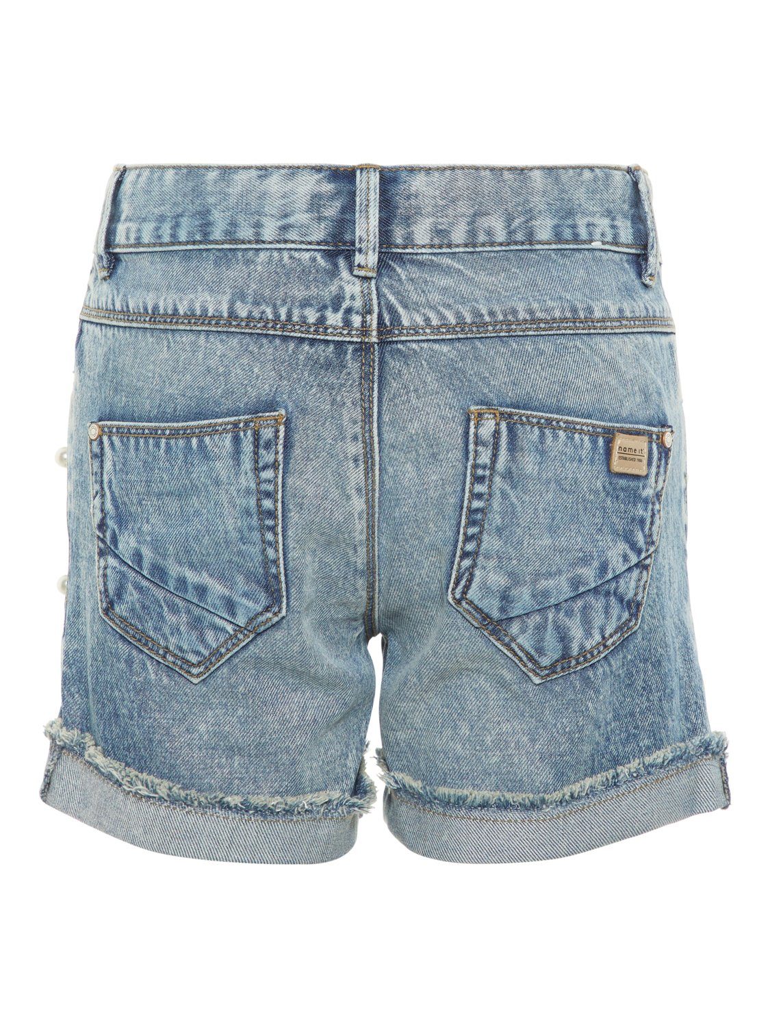 Name It Jeansshorts Name It Mädchen Jeansshorts verziert mit Perlen