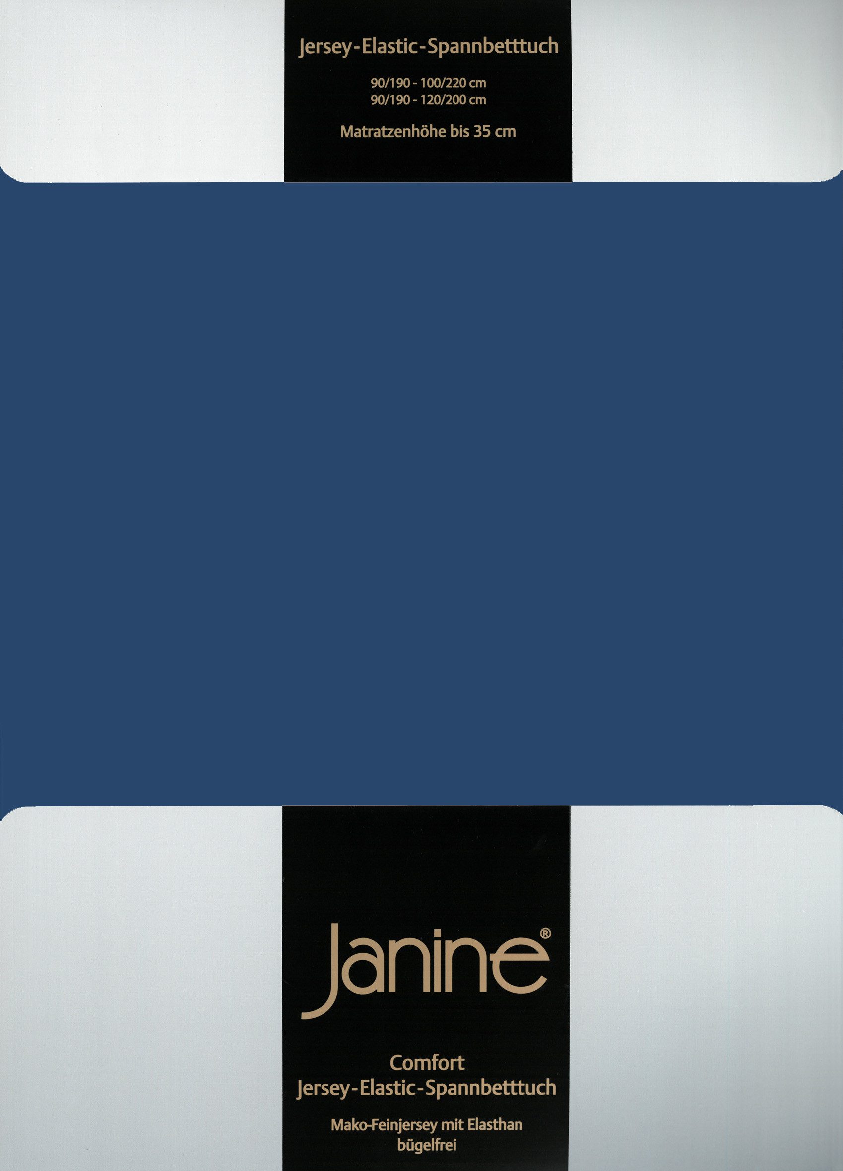 Janine Spannbettlaken ELASTIC 5002 Jersey Bettlaken mit Elasthan, 190 g/m², Jersey-Elasthan, Gummizug: rundum, (1 Stück), für Matratzen bis 35 cm Höhe, 95% Baum – Bild 4 von 5