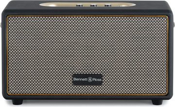 Bennett & Ross BB-860A BK Blackmore Bluetooth Akku Lautsprecher Schwarz Bluetooth-Lautsprecher (60 W, Premium Speaker mit Gehäuse in Lederoptik & 6000 mAh Akku)