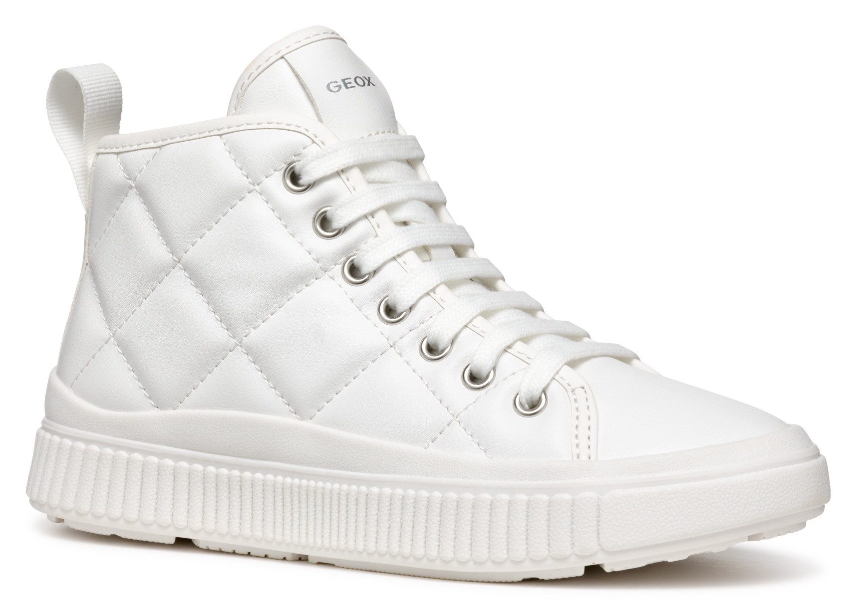 Geox J LAQUINNY GIRL B Кроссовки High Top Кроссовки, Schnürboots, Freizeitschuh mit Reißverschluss