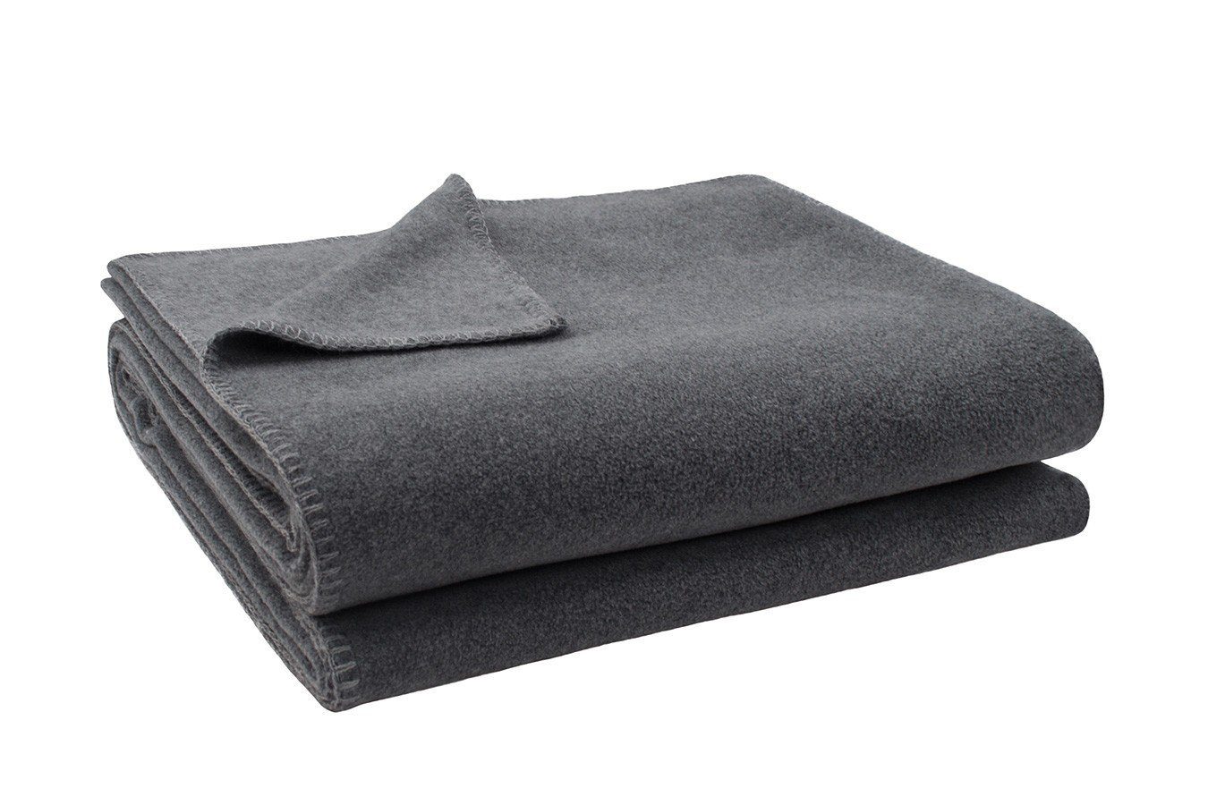 Wohndecke Soft-Fleece Decke 110 x 150 cm medium grau meliert, zoeppritz