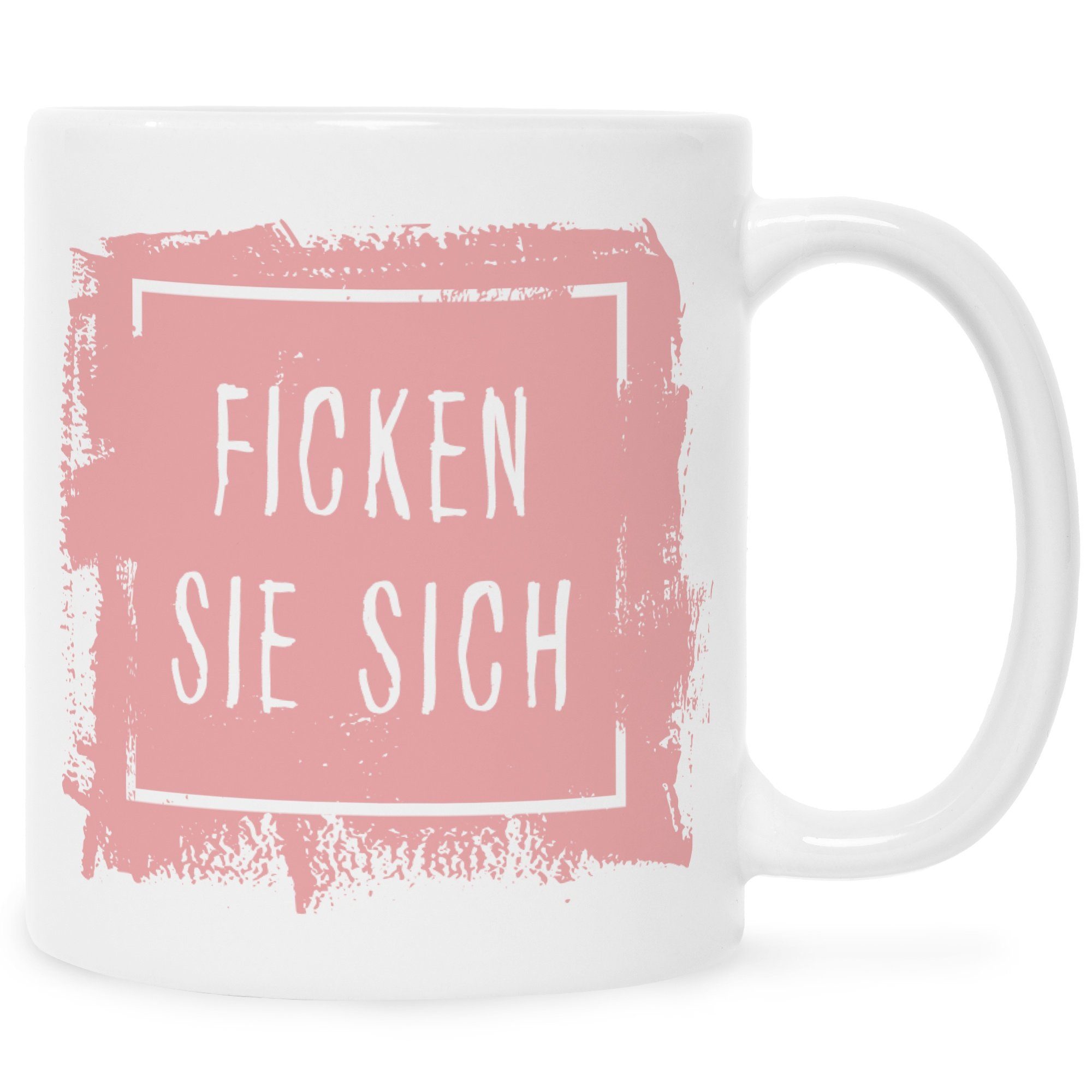 GRAVURZEILE Tasse Bedruckte Tasse mit Spruch – Ficken Sie sich - Lustige Geschenke - für Mama Papa Freunde Geburtstag Muttertag Vatertag Weihnachten - Männer & Frauen - Sie & Ihn Weiß