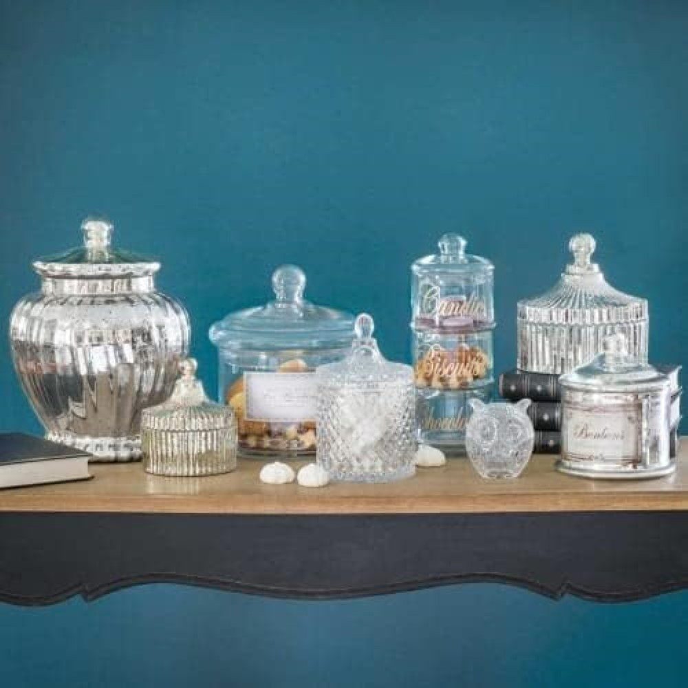 WestCraft Vorratsdose Glück im Glas - Diamant Bonboniere, Bonbondose, für Süßigkeiten, Glas, (2-tlg), transparent, Bonbonglas mit Glas Deckel, Vorratsglas wie i – Bild 5 von 5