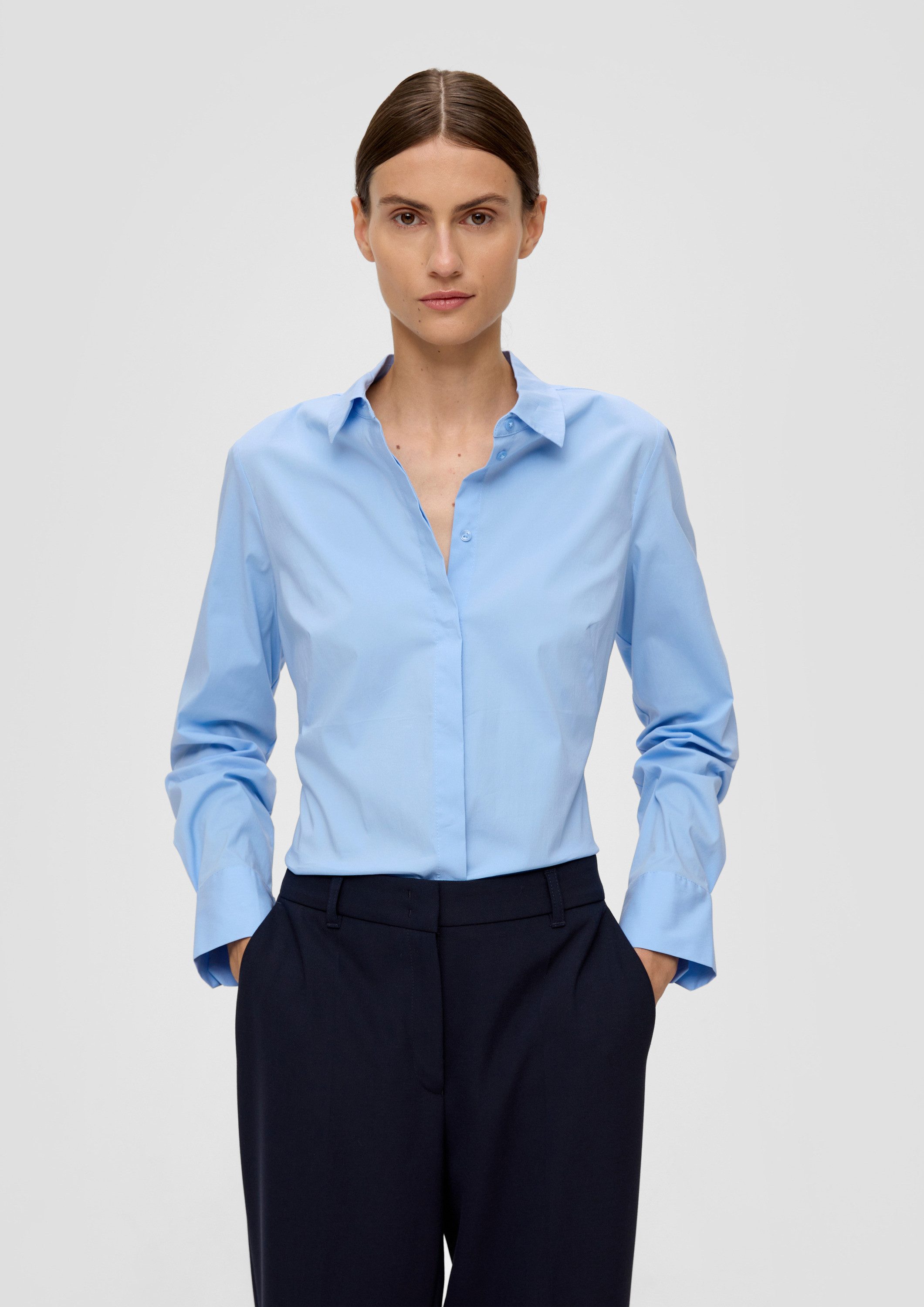 s.Oliver Langarmbluse Bluse Bluse mit Ziernähten günstig online kaufen