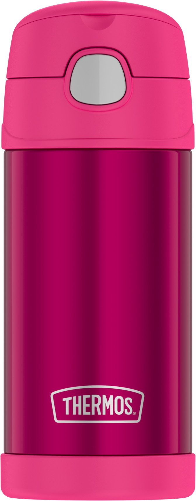 THERMOS Isolierflasche FUNTAINER STRAW BOTTLE, doppelwandiger Edelstahl, spülmaschinenfest, 0,35l, mit Silikonstrohalm, absolut dicht