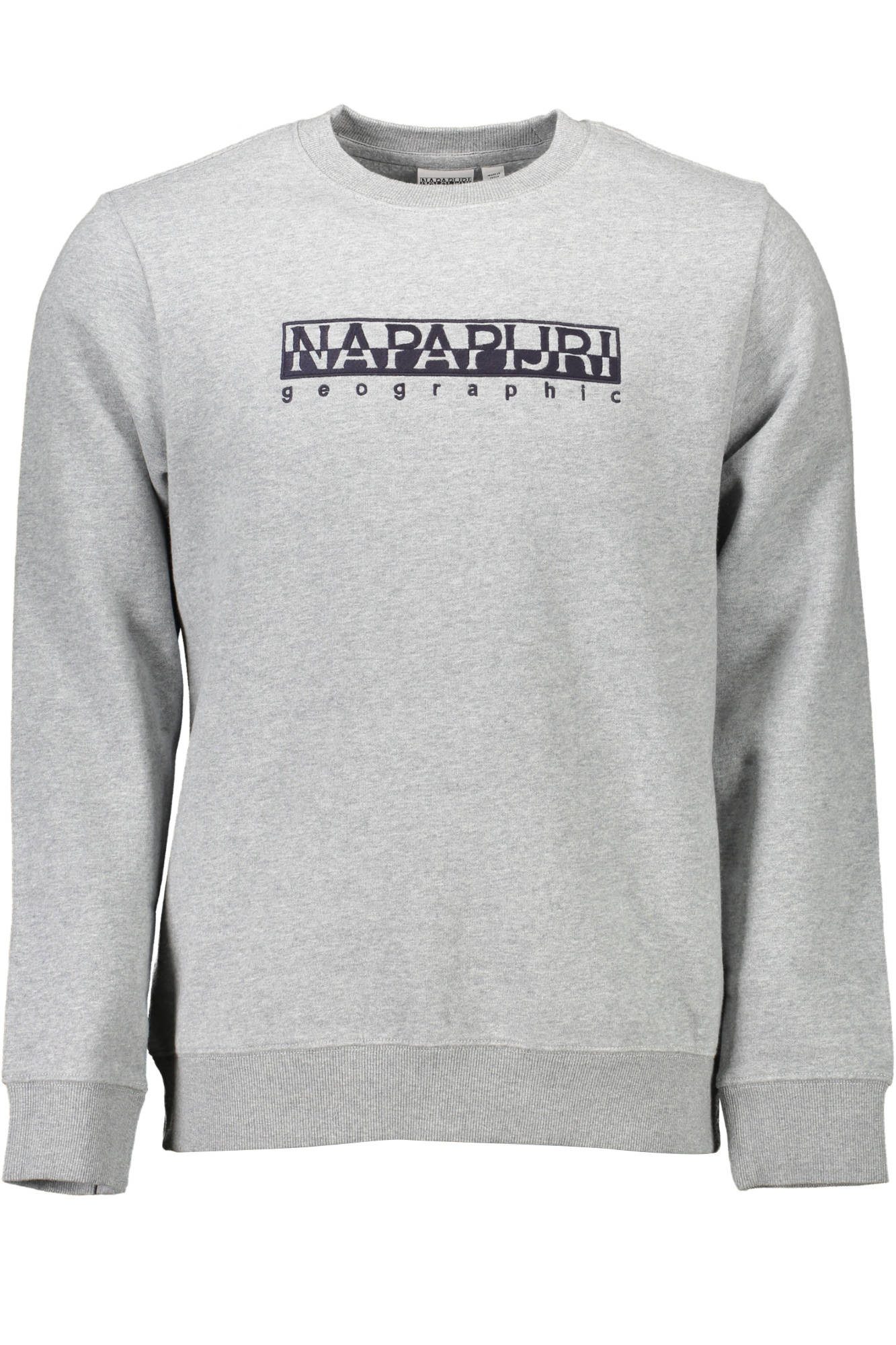 Napapijri Sweatshirt Graues Herren-Sweatshirt ohne Reißverschluss aus