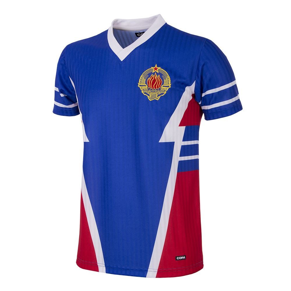 COPA Fußballtrikot Retro Trikot Jugoslawien 1990 Gesticktes Vereinsemblem günstig online kaufen