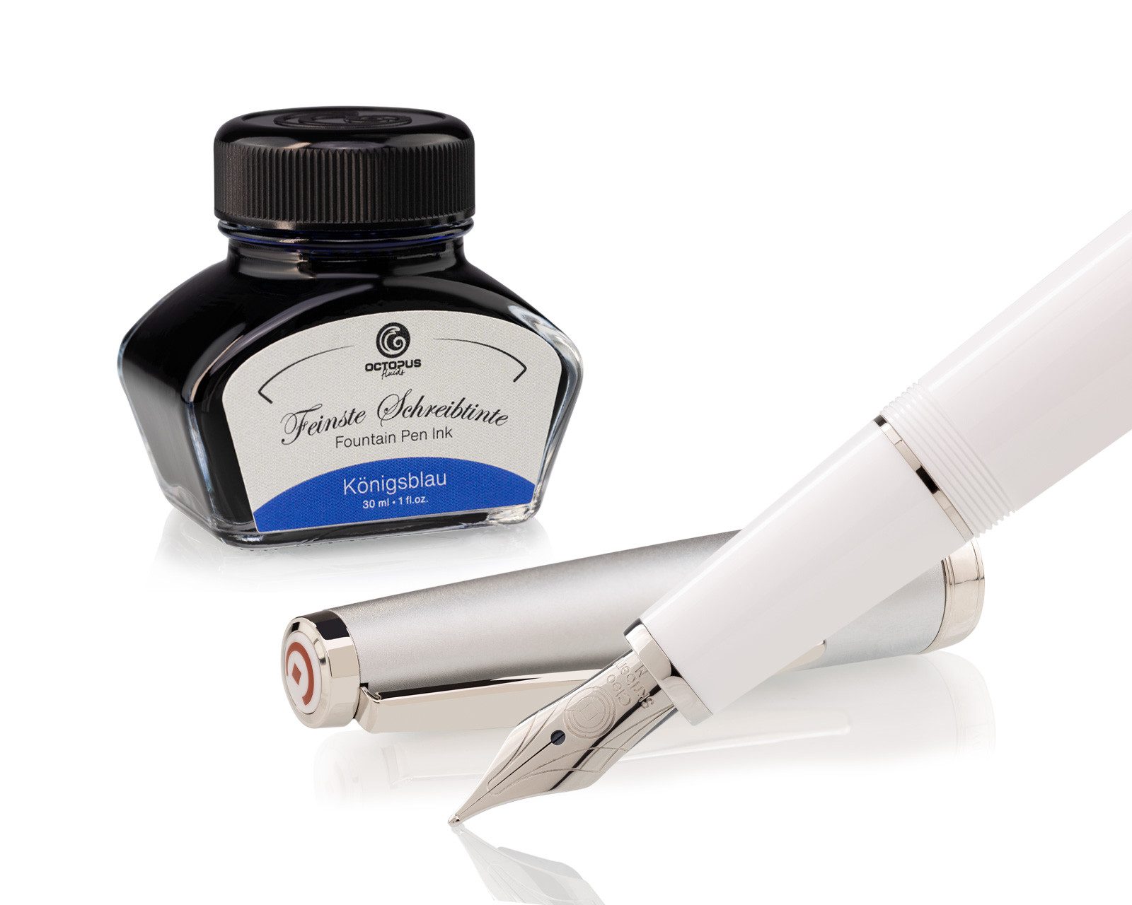 Cleo Skribent Füllhalter Cleo Skribent Classic Metall Patronen, M-Feder 30ml Tinte, Geschenkbox