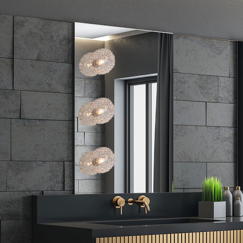 etc-shop LED Wandleuchte, Leuchtmittel inklusive, Aluminium Licht Warmweiß, LED Bad Spiegel Leuchte Lampe 5,7W Badezimmer Wand