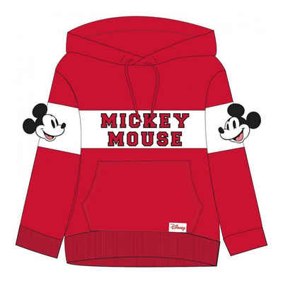 Disney Kapuzensweatshirt Mickey Mouse Kinder-Sweatshirt in Rot - Modisch & Bequem