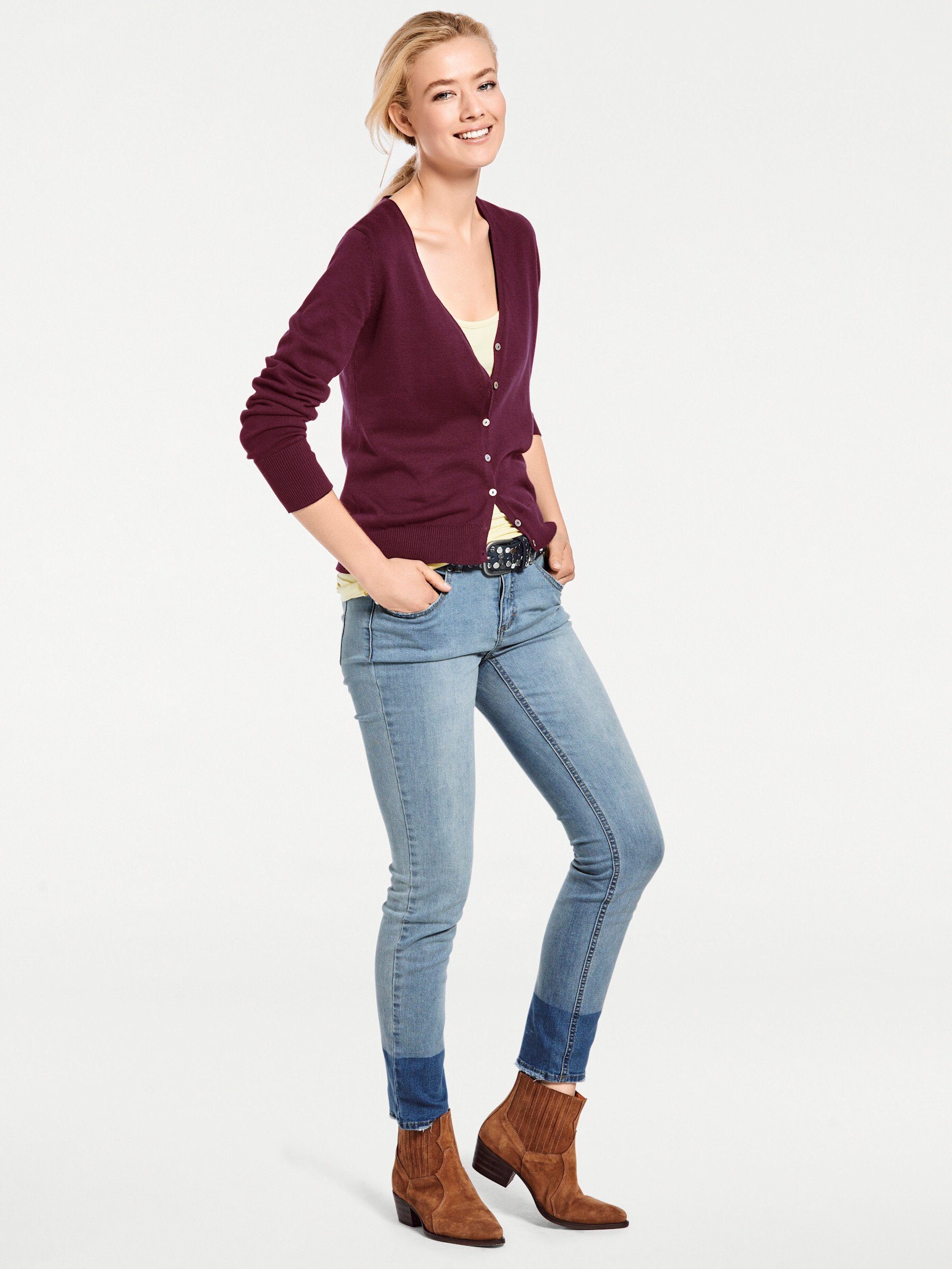 heine Strickjacke Feinstrickjacke . günstig online kaufen