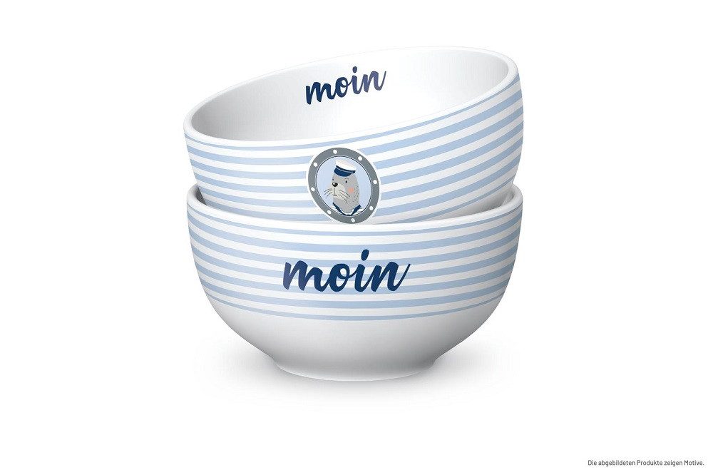 La Vida Müslischüssel Schale, Sprüche Queen of the Day / Beste Papa / Moin Motiv, Porzellan Schälchen ca. 400 ml, Maritim, Seetiere, Moin Anlässe : Kindergeburtstag, Geburtstag, Weihnachten, Ostern, Kindertag, Geschenke, (1-tlg), Porzellan, Schale, Schüssel - ideal als Geschenk