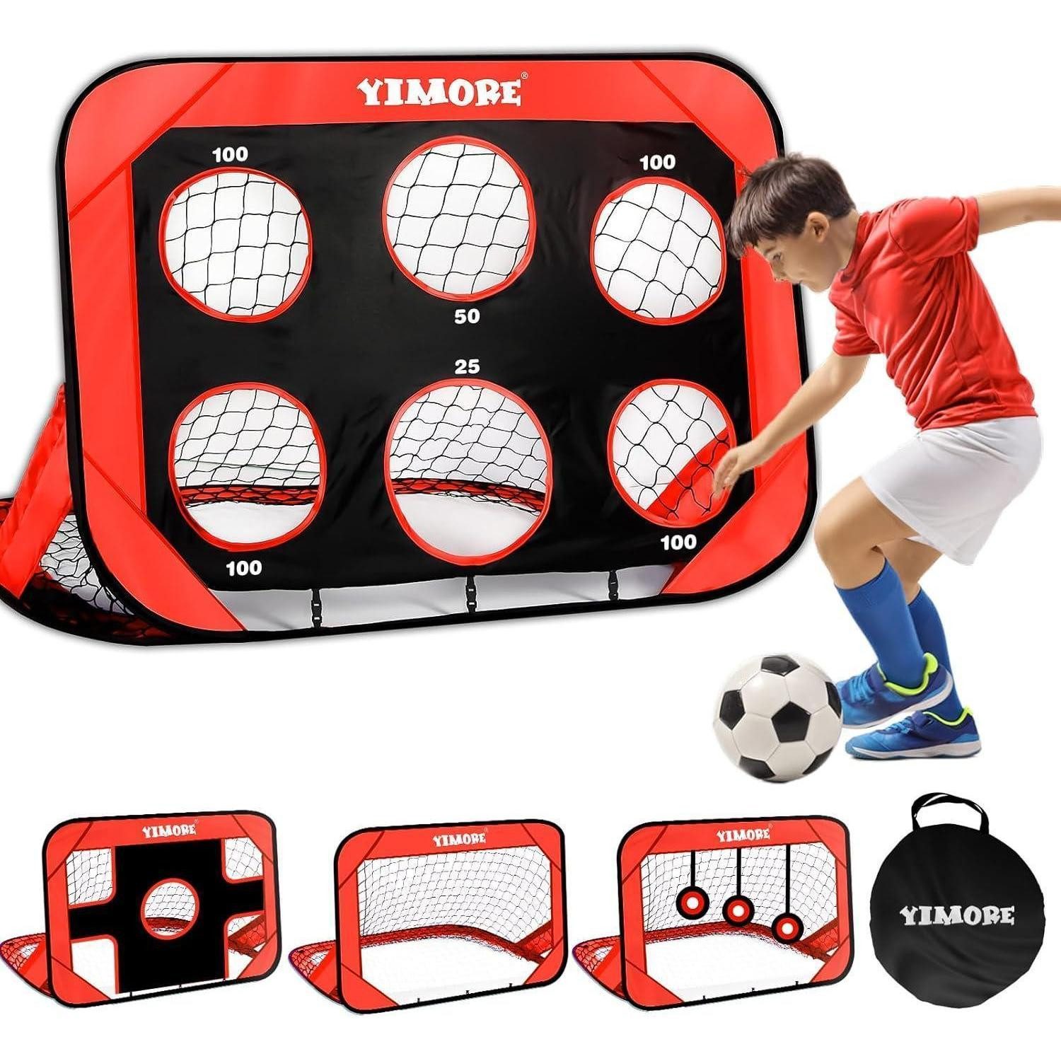 LuxusKollektion Fußballtor Fußballtor Kinder Popup Tragetasche 4Modi Outdoor Garten Rot 120*80*80 (1 St)
