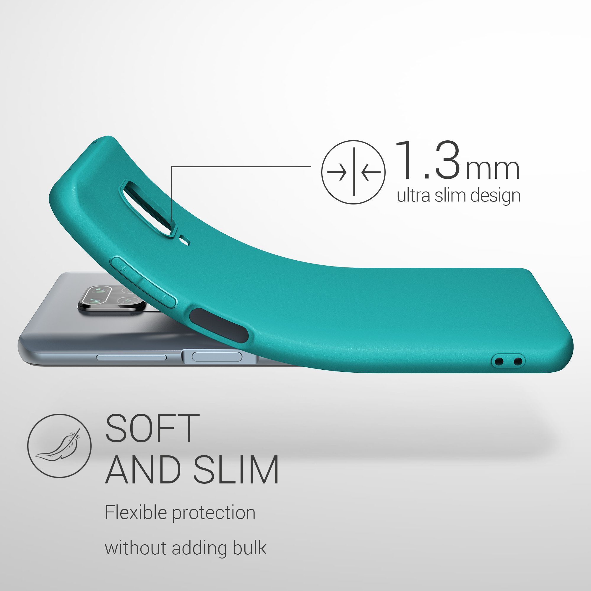 kwmobile Handyhülle Hülle für Xiaomi Redmi Note 9S / 9 Pro / 9 Pro Max, Hülle Silikon - Soft Handyhülle - Handy Case Cover