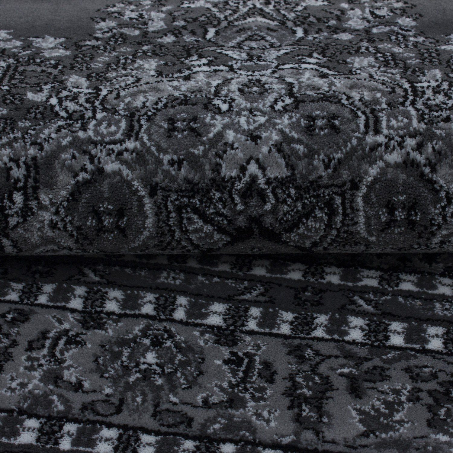 Kurzflorteppich, Miovani Orientteppich Vintageteppich Orientalischer Wohnzimmerteppich Grau