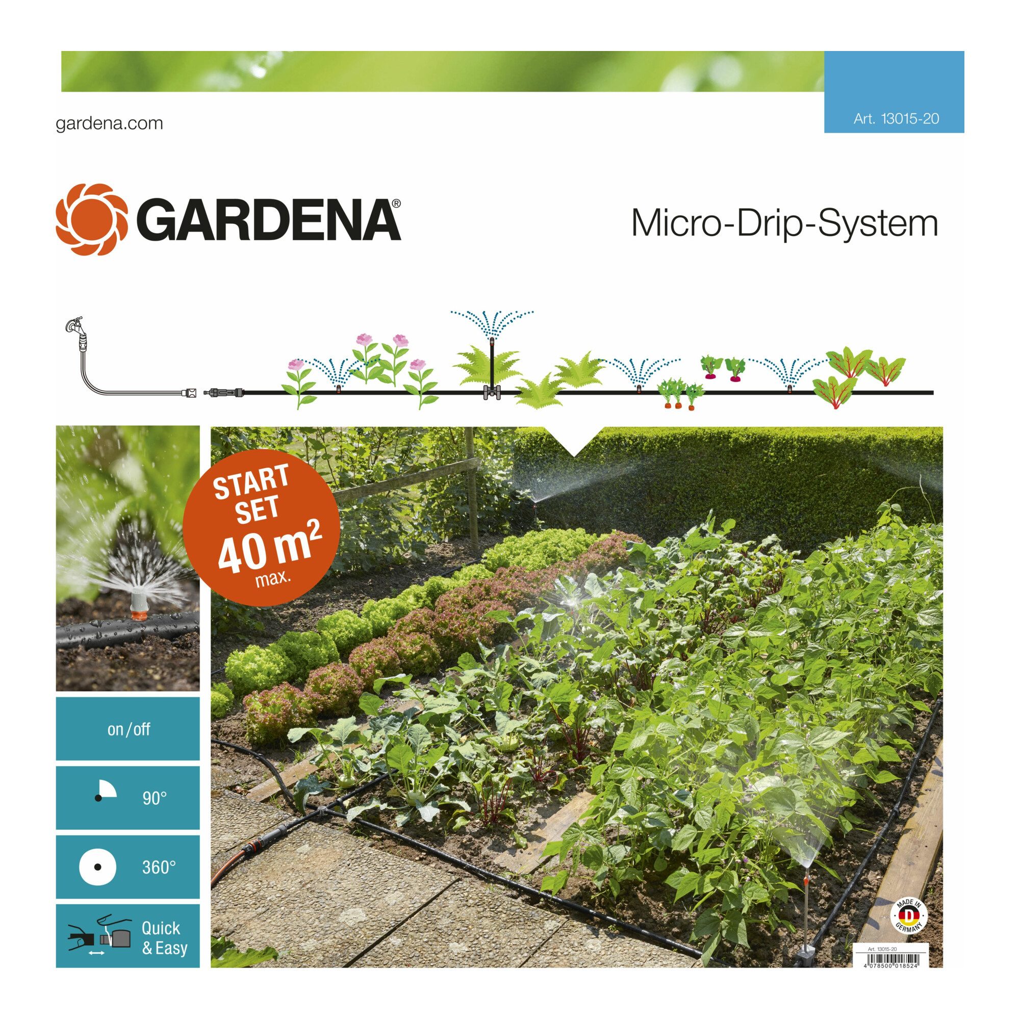 GARDENA Bewässerungssystem GARDENA Micro-Drip-System Start-Set Pflanzflächen