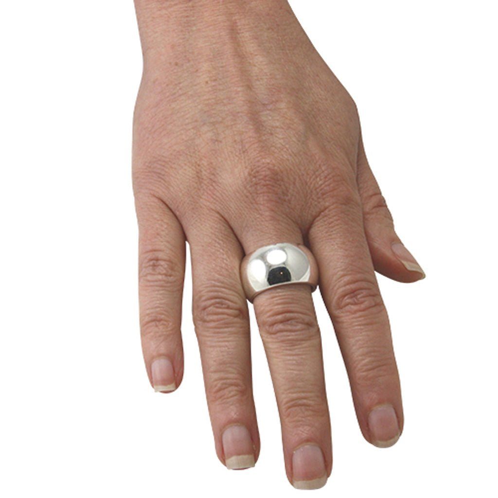 "Handschmeichler" Silber SKIELKA aus DESIGNSCHMUCK 925), (Sterling Goldschmiedearbeit Ring Deutschland Silberring hochwertige Silber