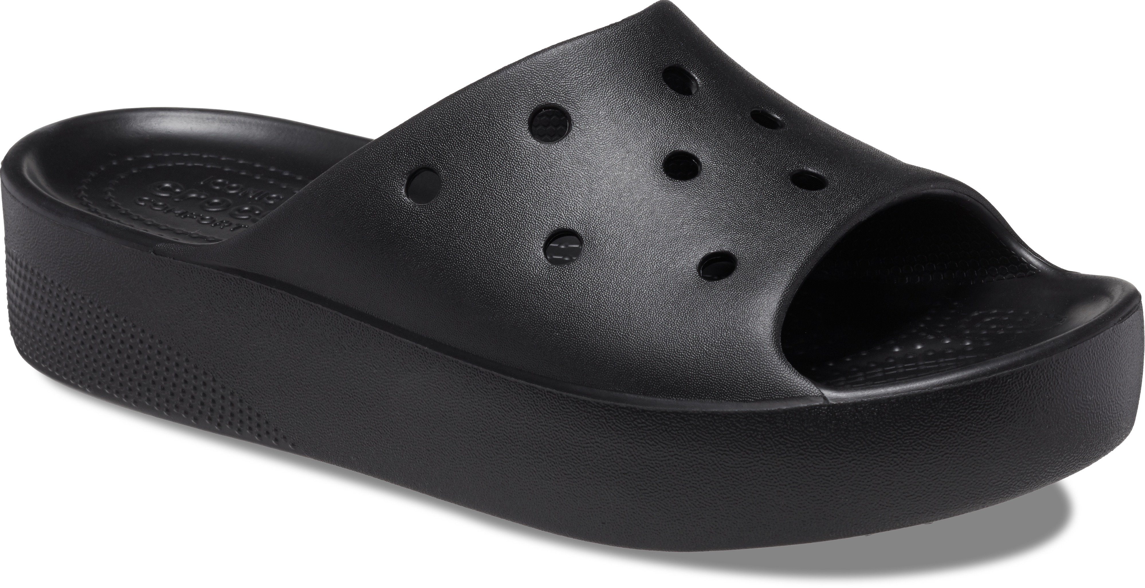 Badepantolette Platform schwarz Classic Slide Crocs (Packung)