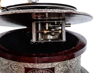 Aubaho Dekoobjekt Nostalgie Grammophon rund Gramophone Dekoration Trichter Grammofon Ant