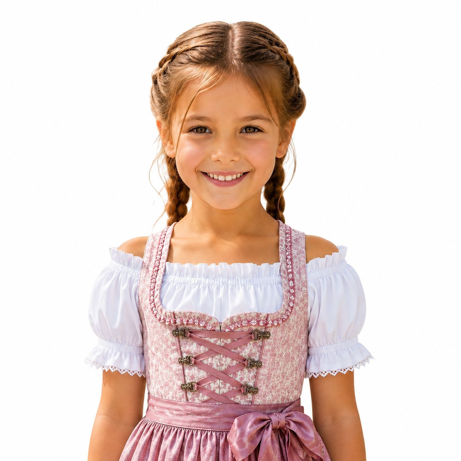Isar-Trachten T-Shirt Isar-Trachten Kinder Carmen Dirndlbluse 'Alina' 70
