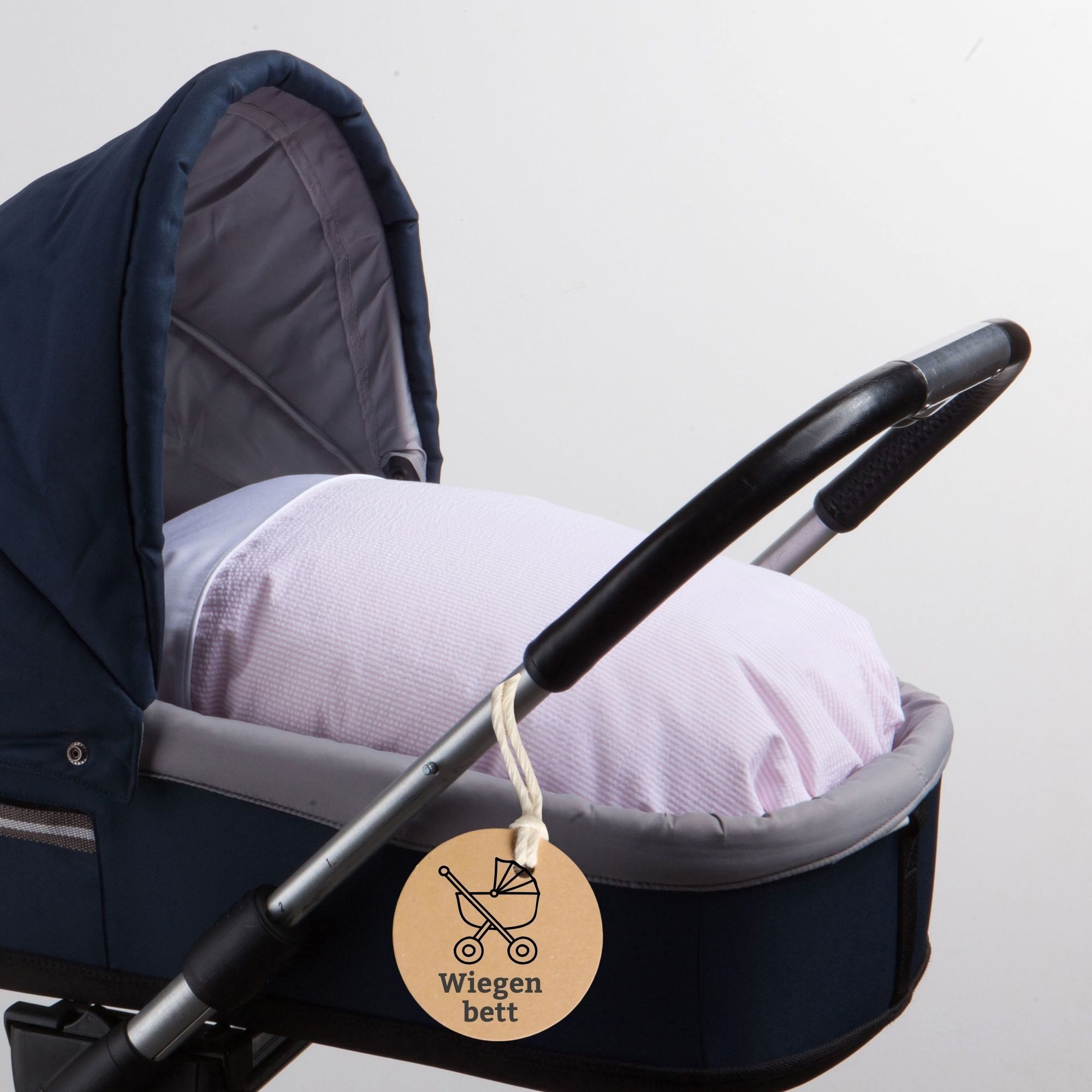 Nordic Coast Company Babybettdecke Kinderwagenkissen - Wiegenbettchen, Füllung: Klasse 1, 90% Münsterländische Landdaunen, 10% Federchen, Bezug: Baumwolle, 80x80 cm - 4-Jahreszeiten