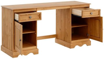 loft24 Schreibtisch Monty, aus Kiefer Massivholz, FSC®-zertifiziert, Landhausstil, Breite 160 cm