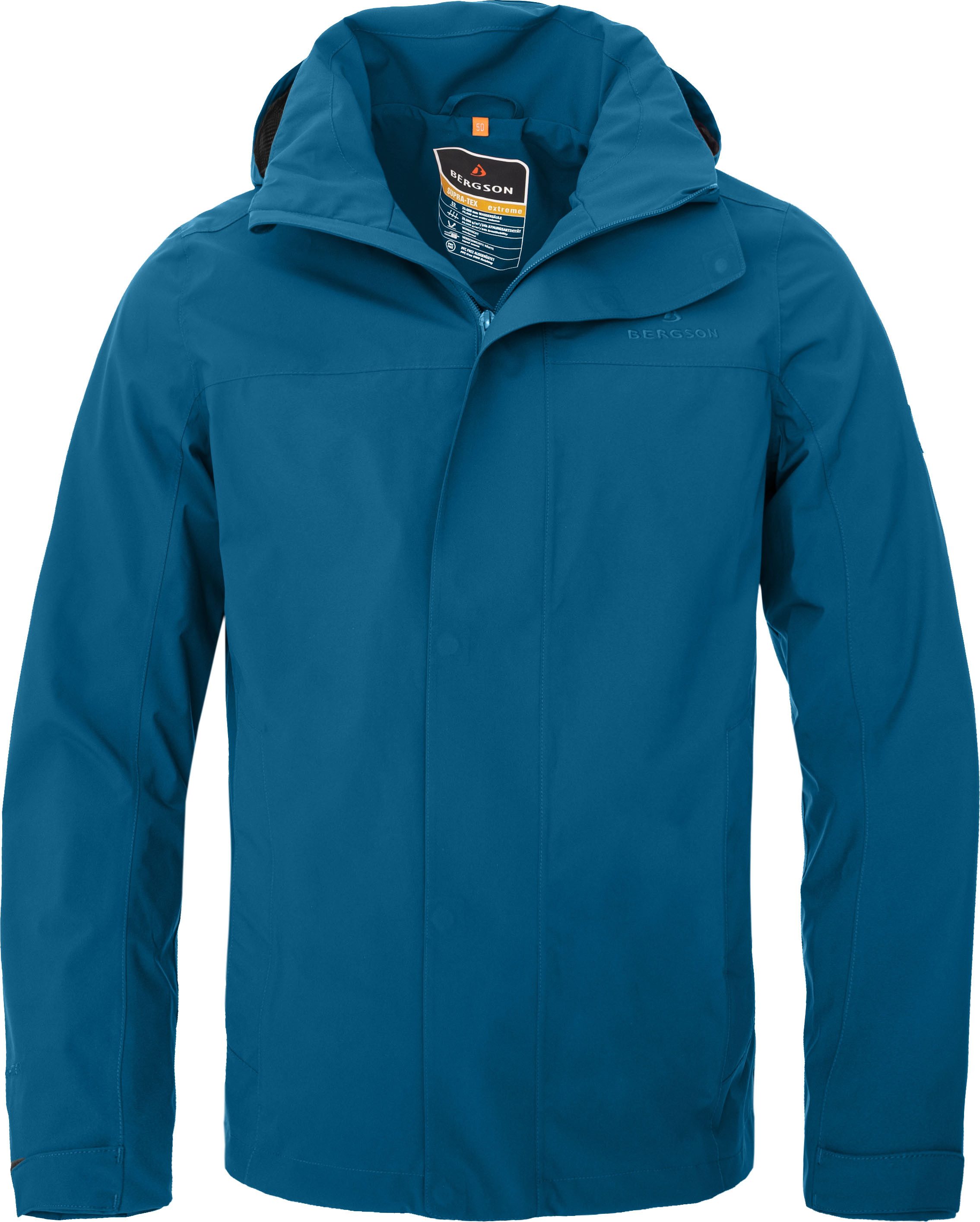 Bergson Regenjacke KAJAANI light Herren Regenjacke, gefüttert, wasserdicht, günstig online kaufen