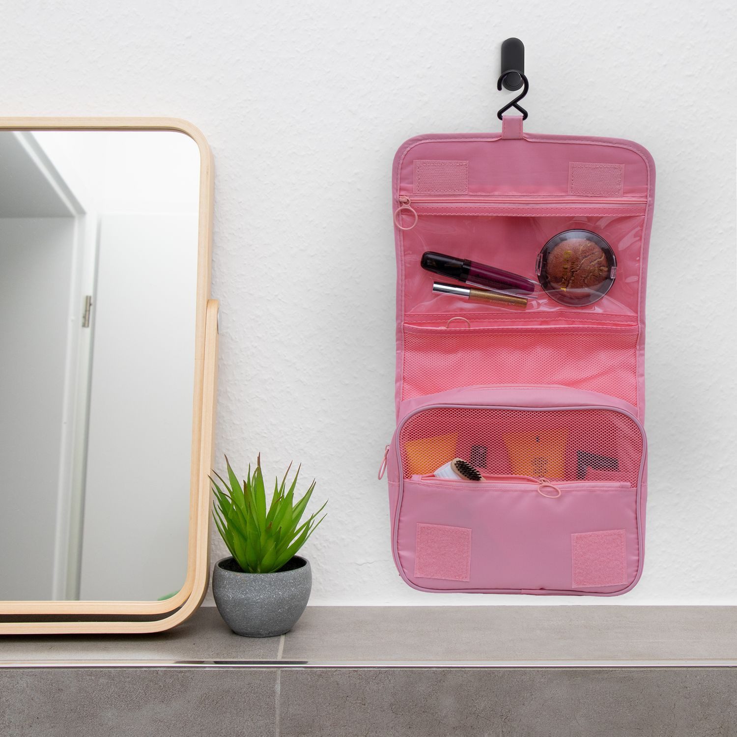 Intirilife Kosmetiktasche (1-tlg), Wasserfeste Kosmetiktasche Wasserabweisende Kultur Reisetasche – Bild 4 von 5