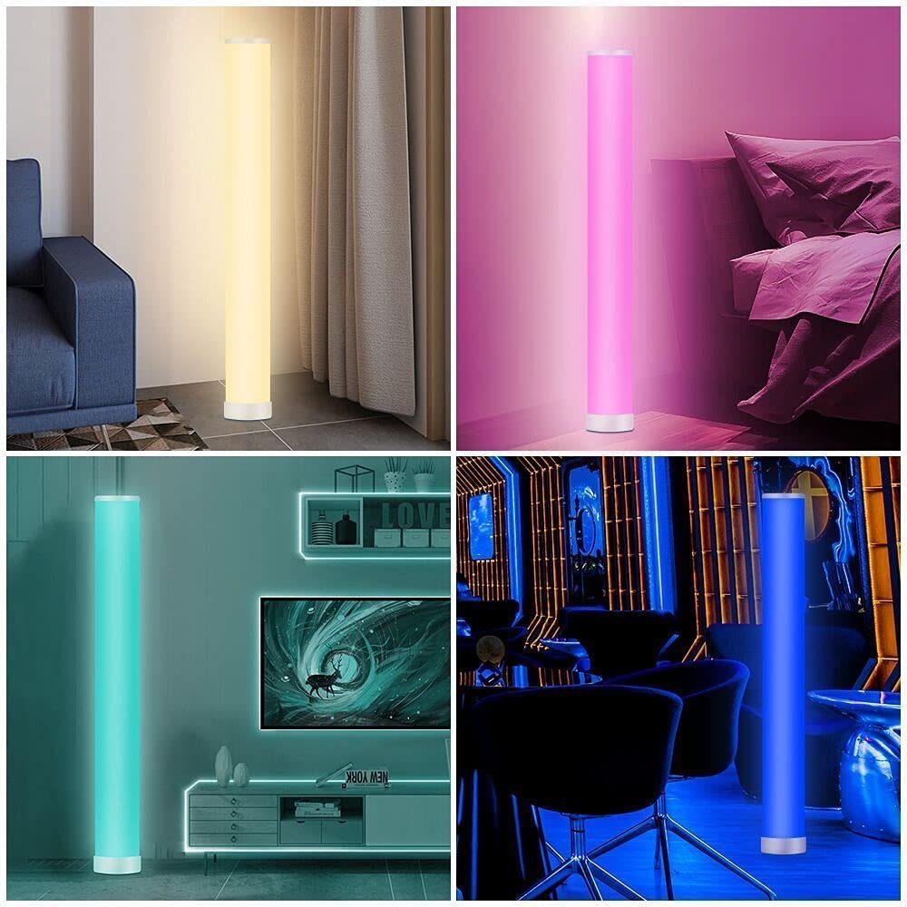 AveyLum LED Stehlampe, LED fest integriert, Farbwechsel, 104cm Lichtsäule