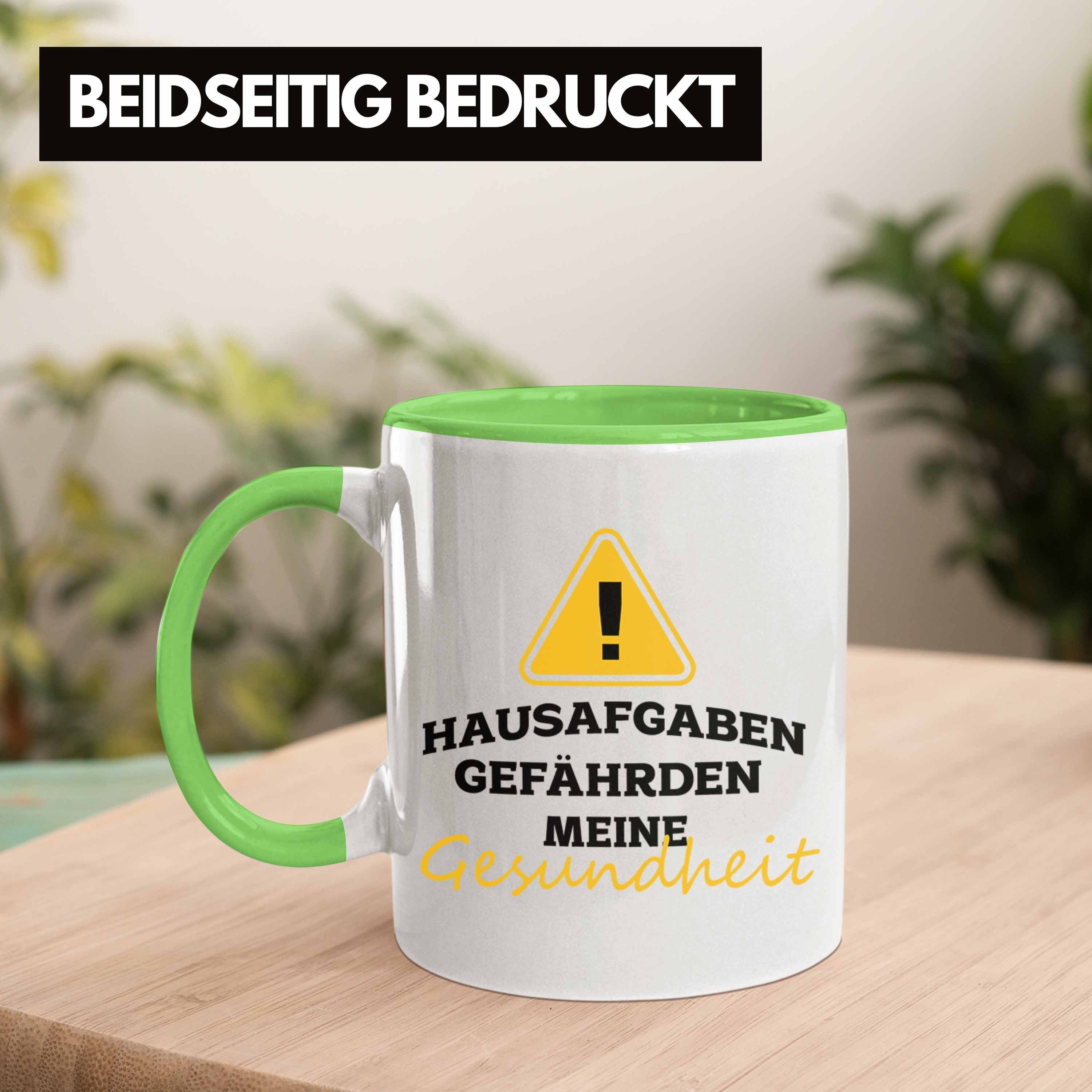 Trendation Tasse Lustige gefährden Tasse für Gesundheit" Geschenk meine S "Hausaufgaben Grün