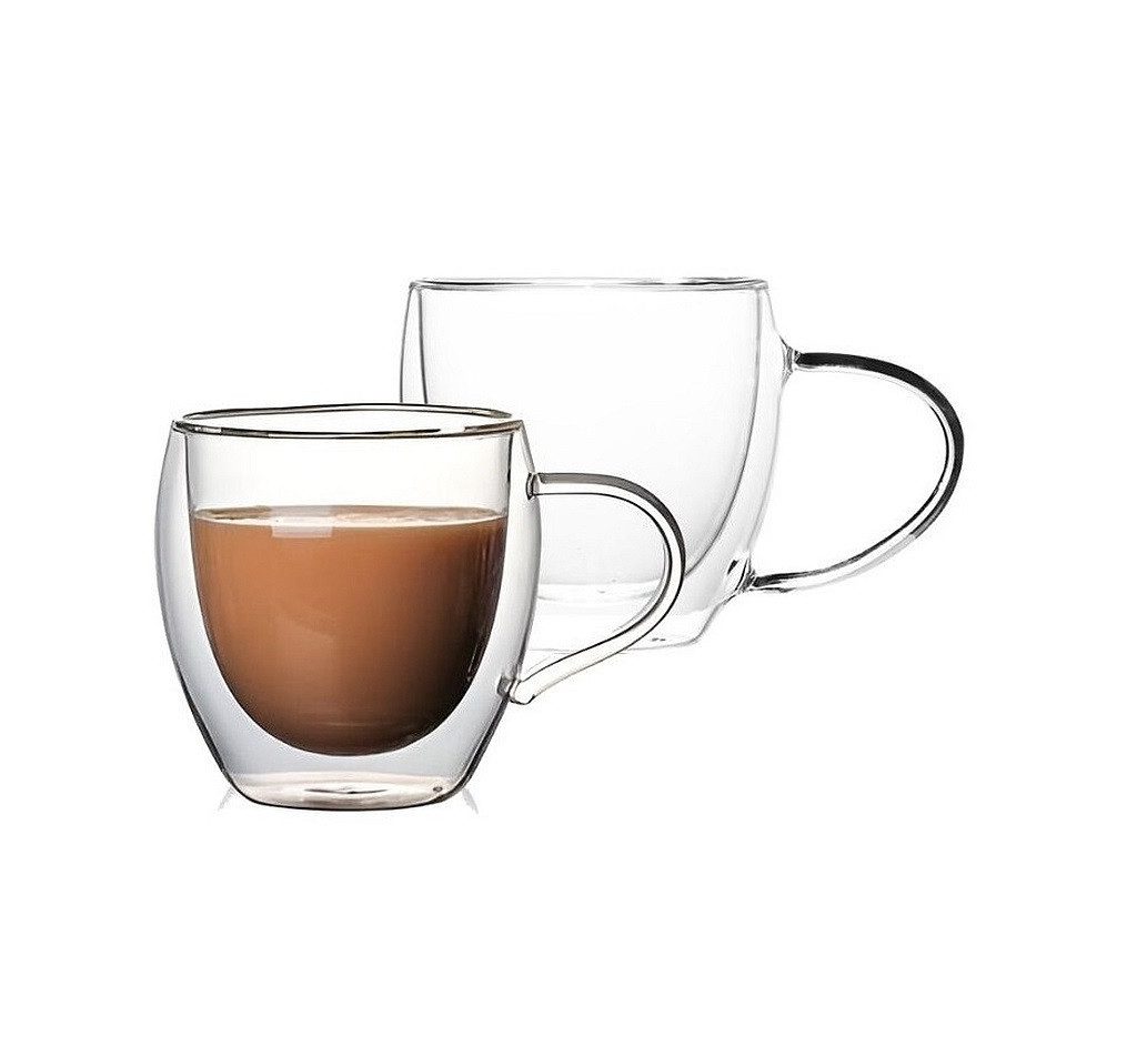 Thermotasse Kaffee Milchkaffee Latte Macchiato Gläser Tassen doppelwandig 250ml