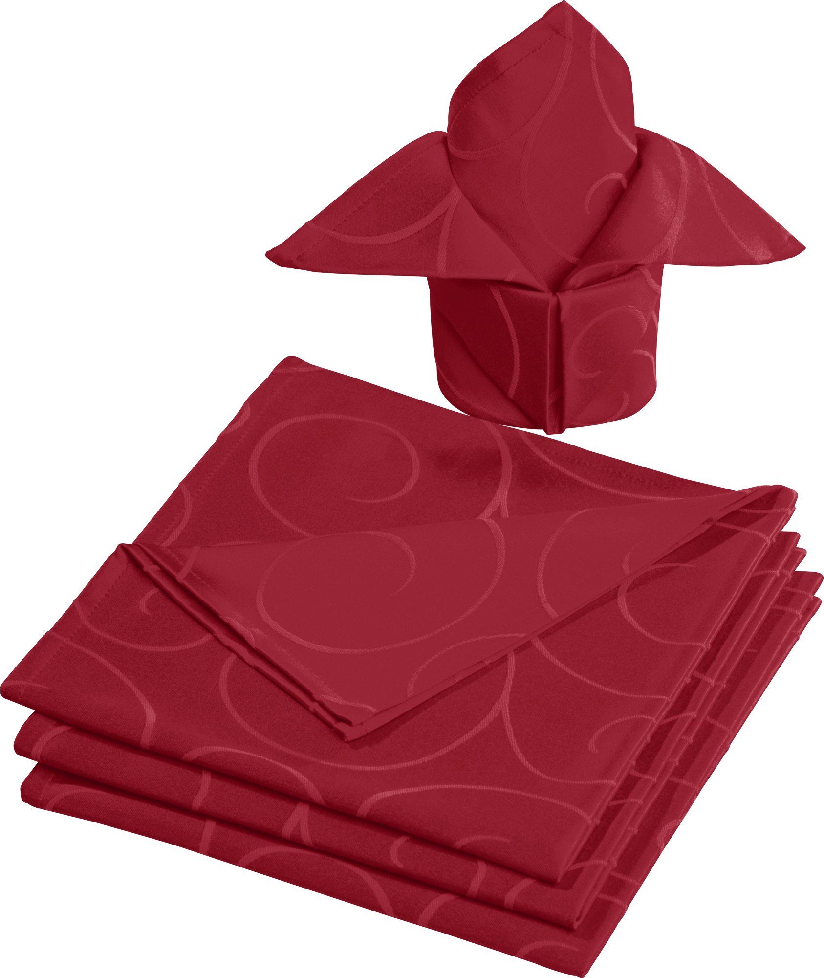Erwin Müller Stoffserviette Serviette "Oberhausen" 4er-Pack, Damast Uni